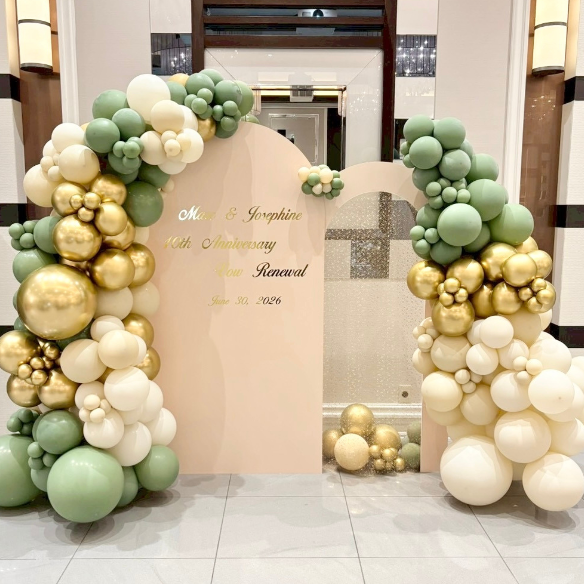 レトロカラーで彩る🌿結婚記念パーティ装飾のご紹介✨