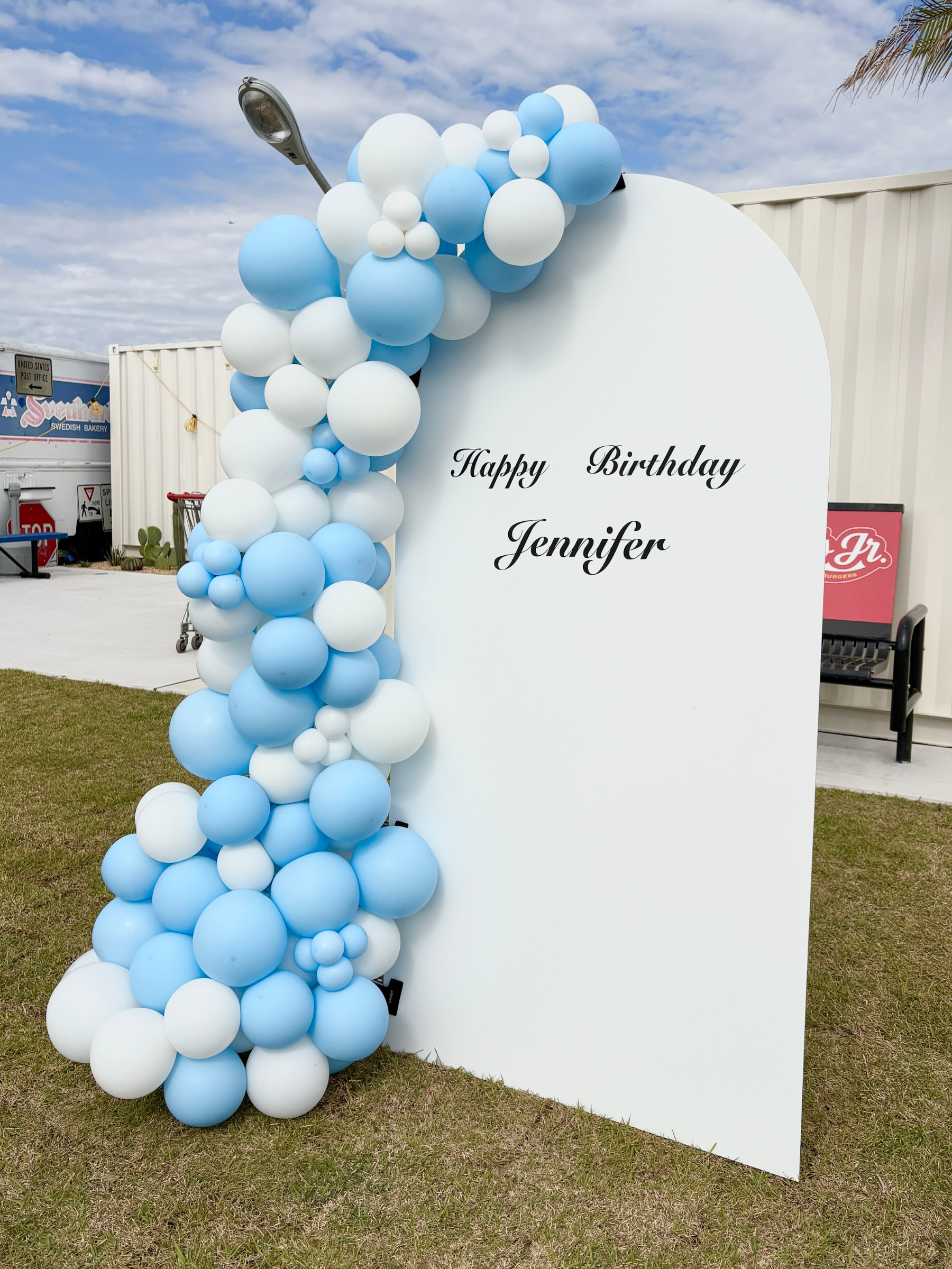 バックドロップ+バルーンガーランド (マカロンブルー)