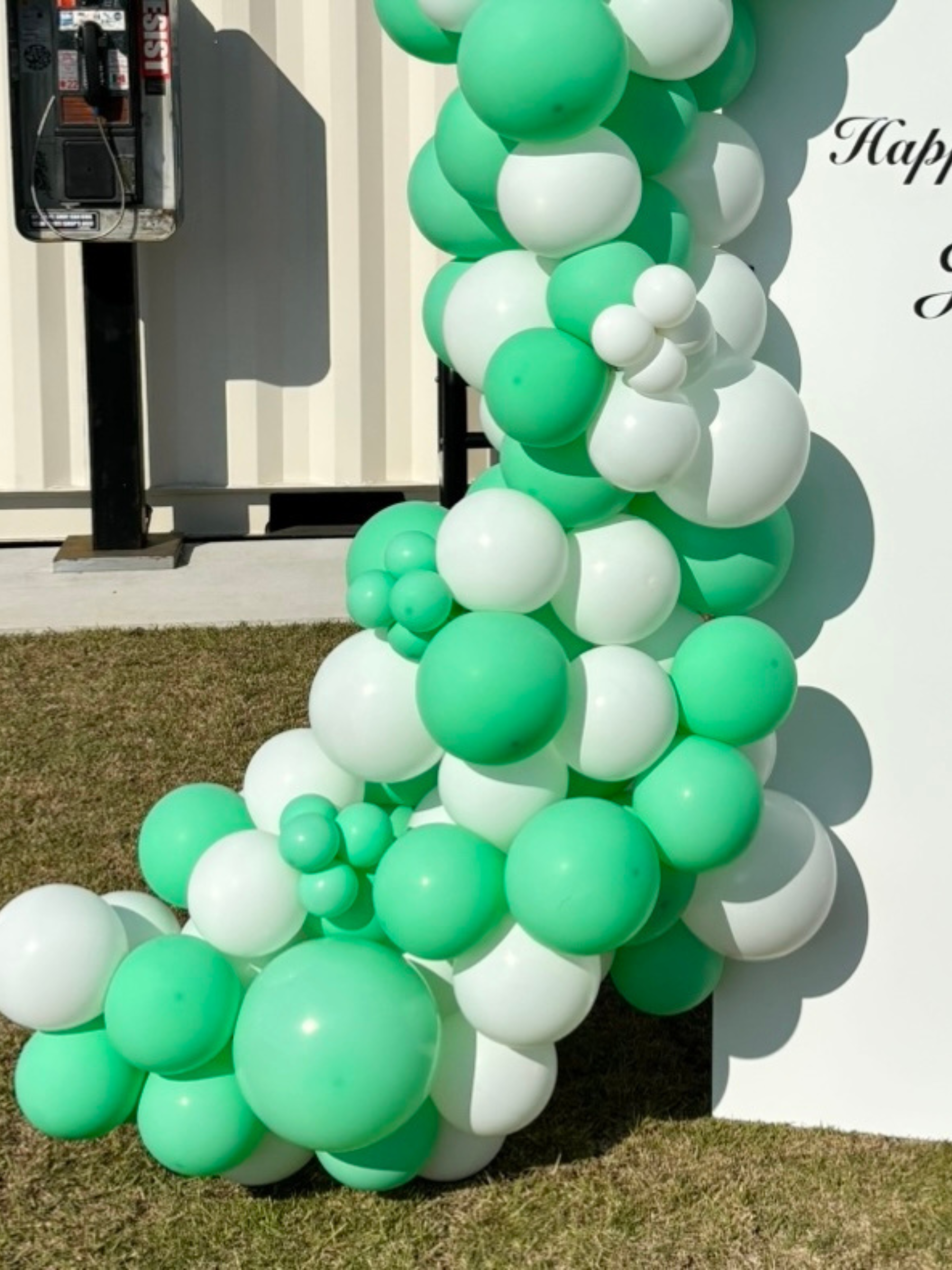 バックドロップ+バルーンガーランド (マカロングリーン)