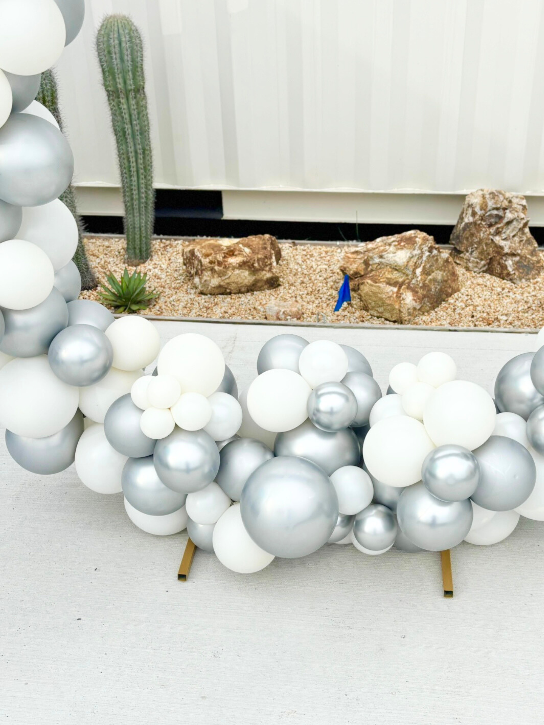 リングバルーン(ミラーシルバー/ホワイト)