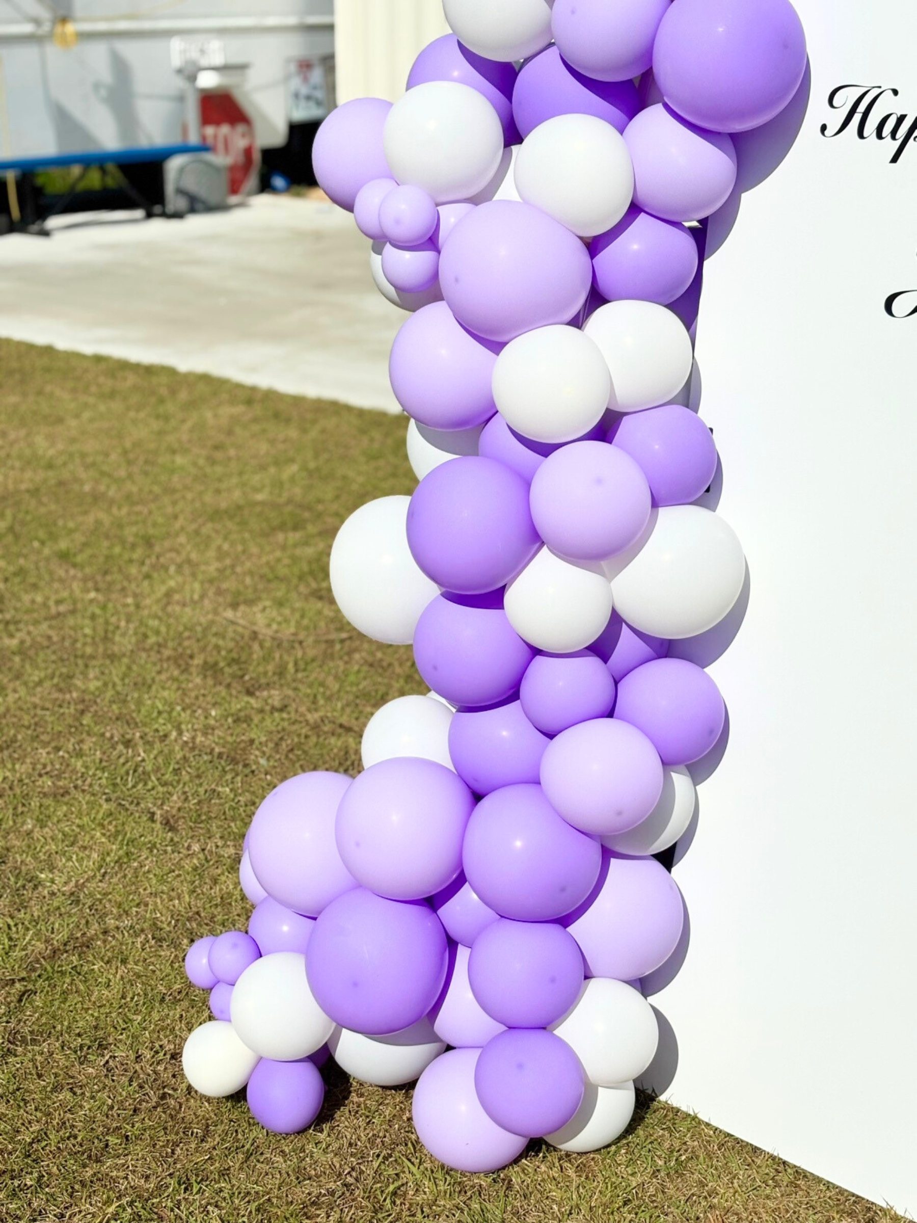 バックドロップ+バルーンガーランド (マカロンライラック)