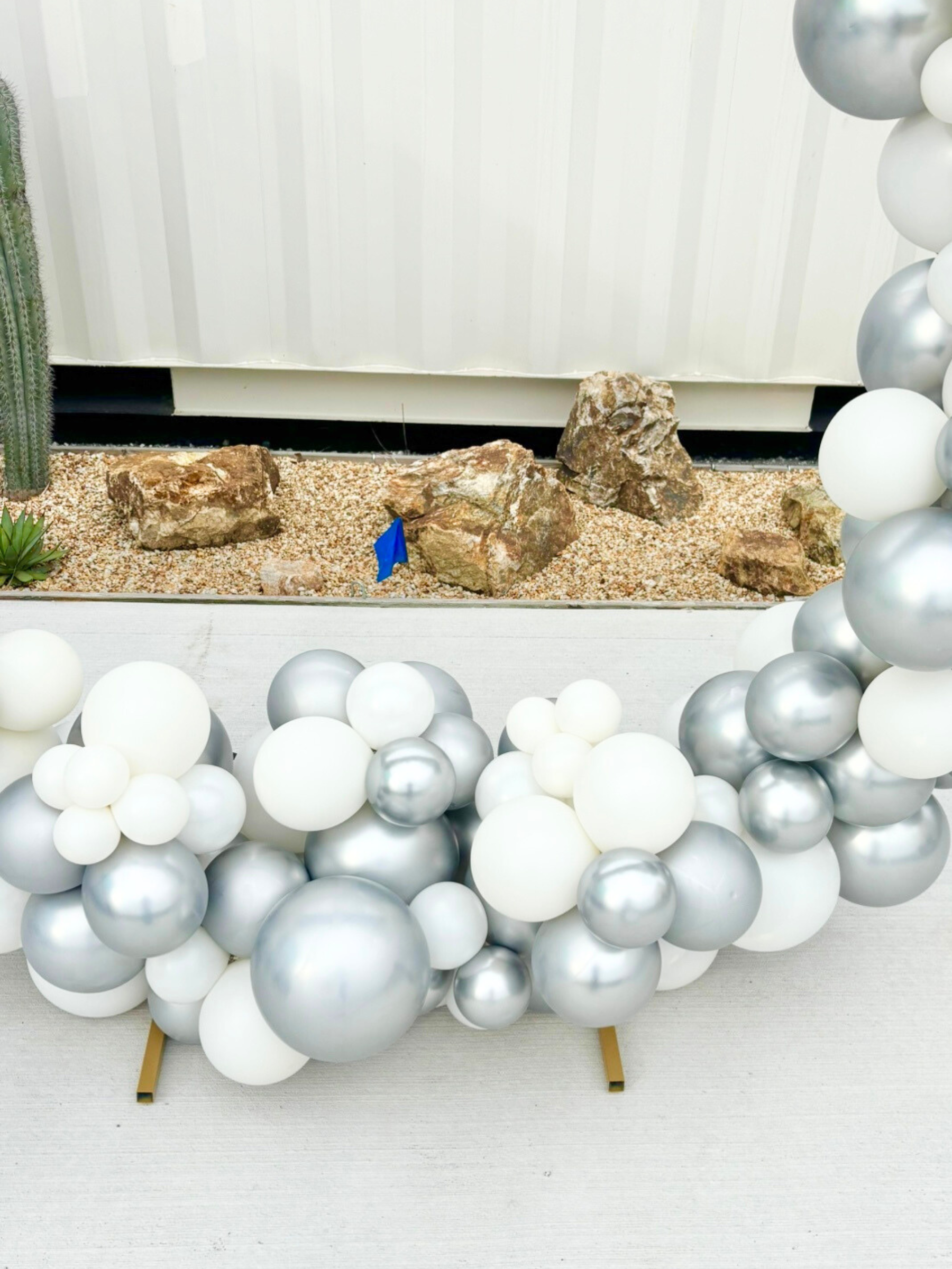 リングバルーン(ミラーシルバー/ホワイト)