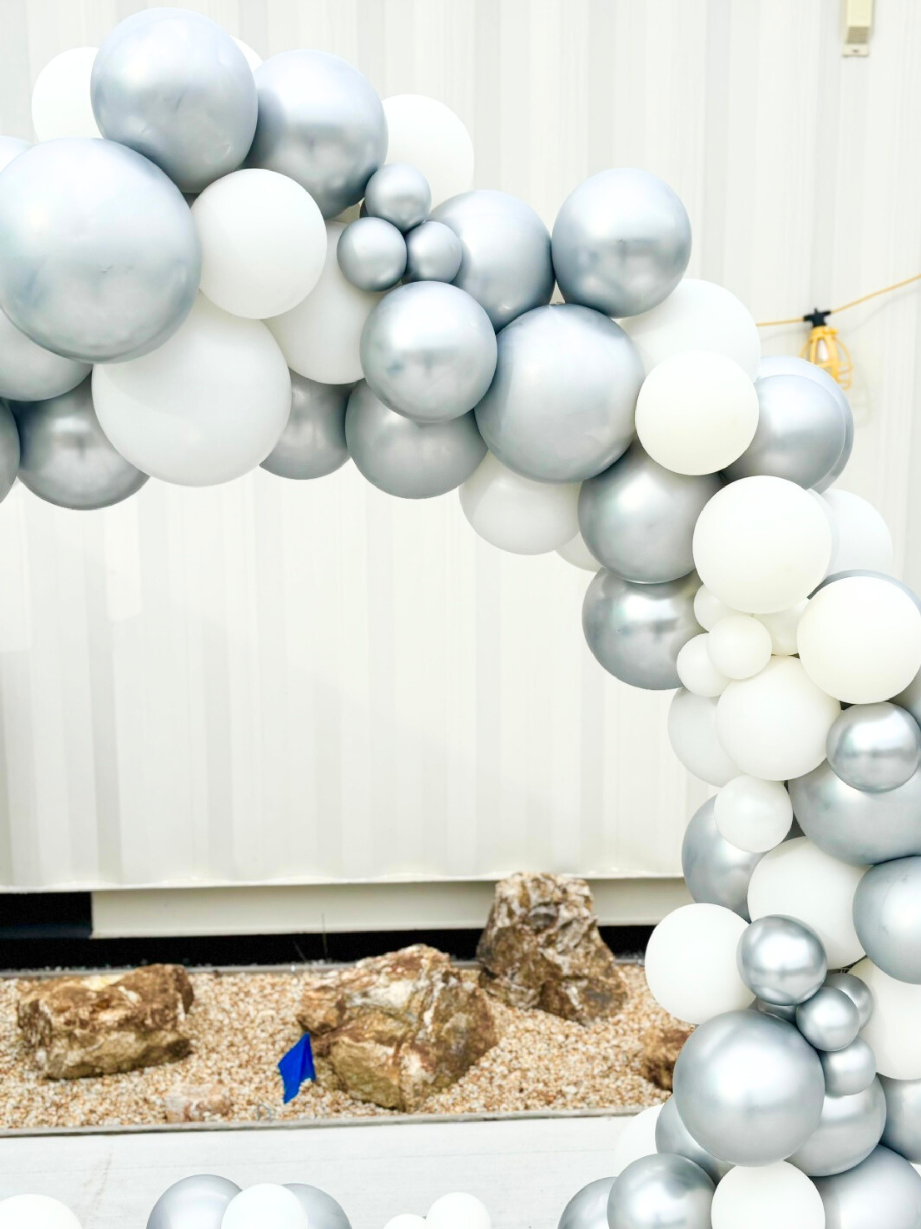 リングバルーン(ミラーシルバー/ホワイト)