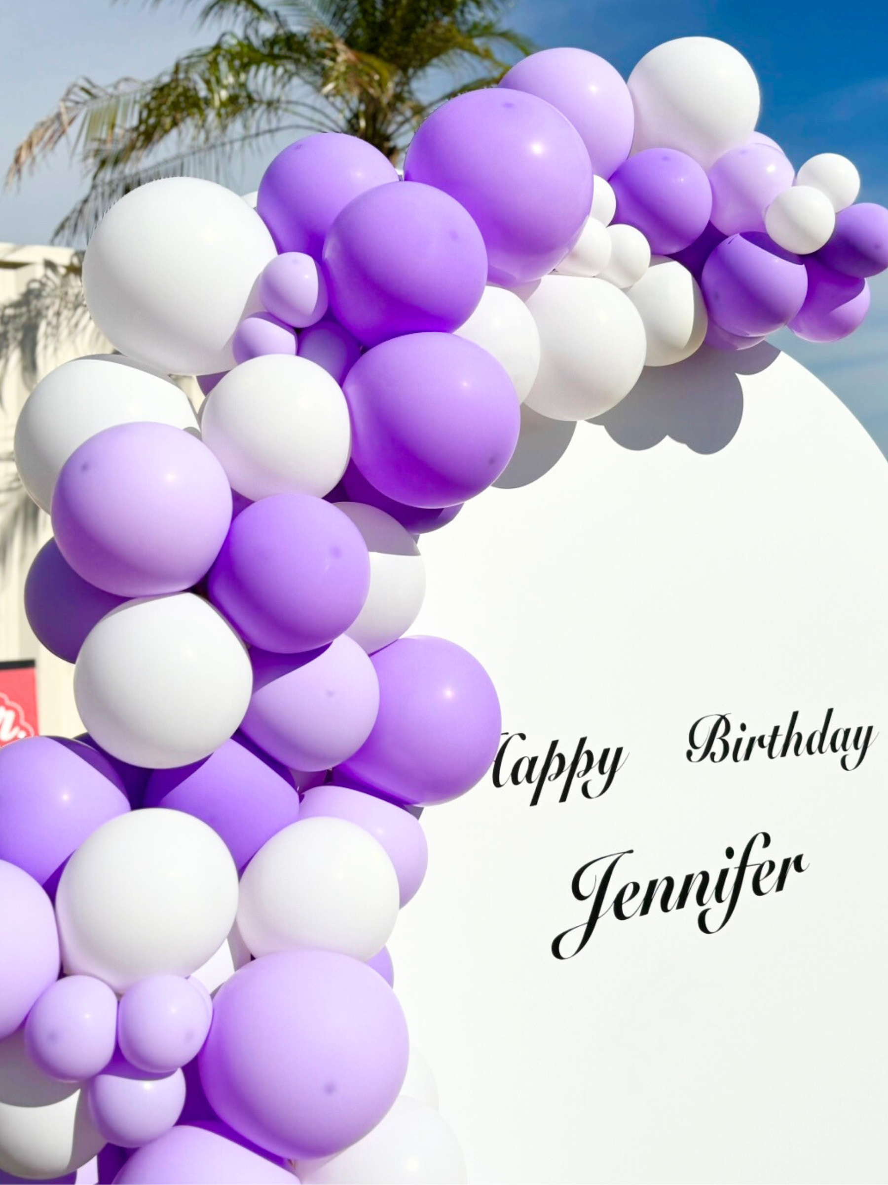 バックドロップ+バルーンガーランド (マカロンライラック)