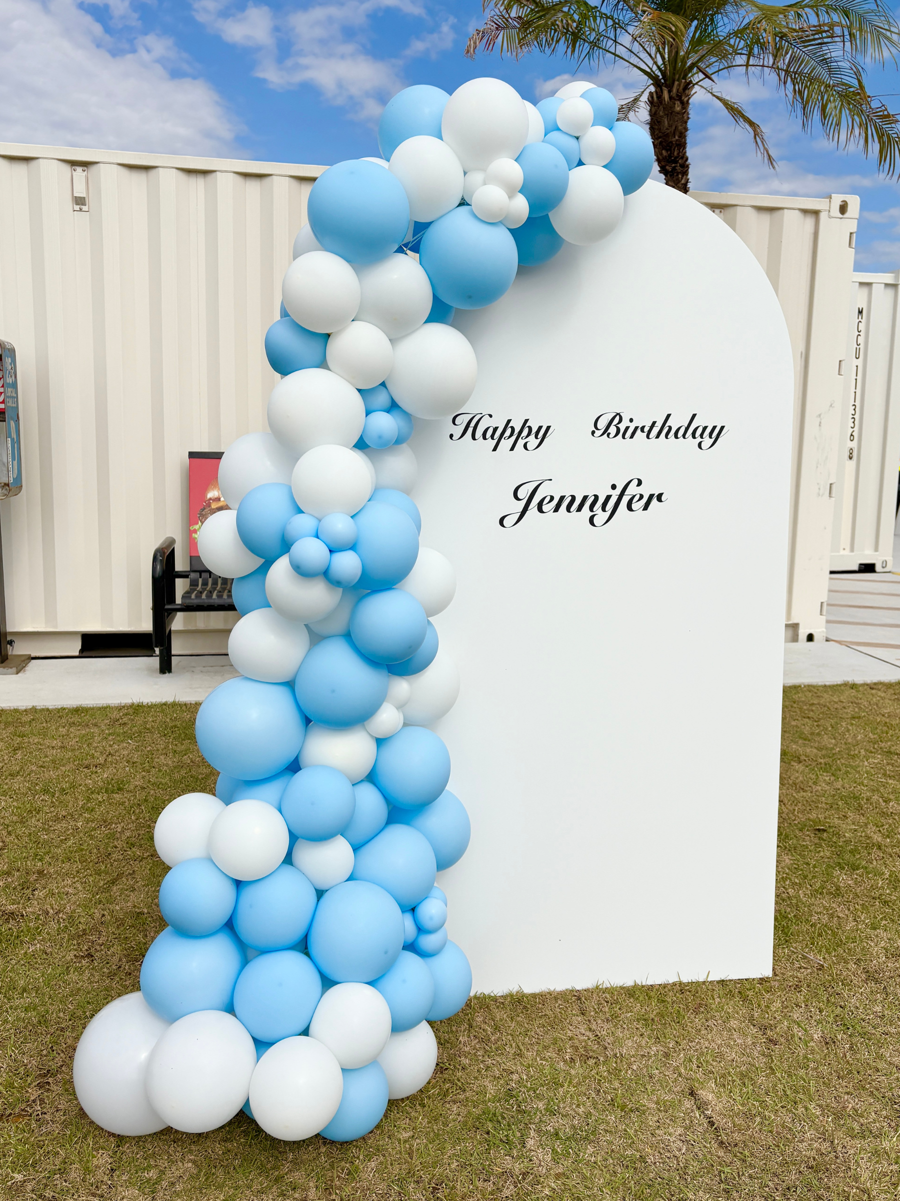 バックドロップ+バルーンガーランド (マカロンブルー)