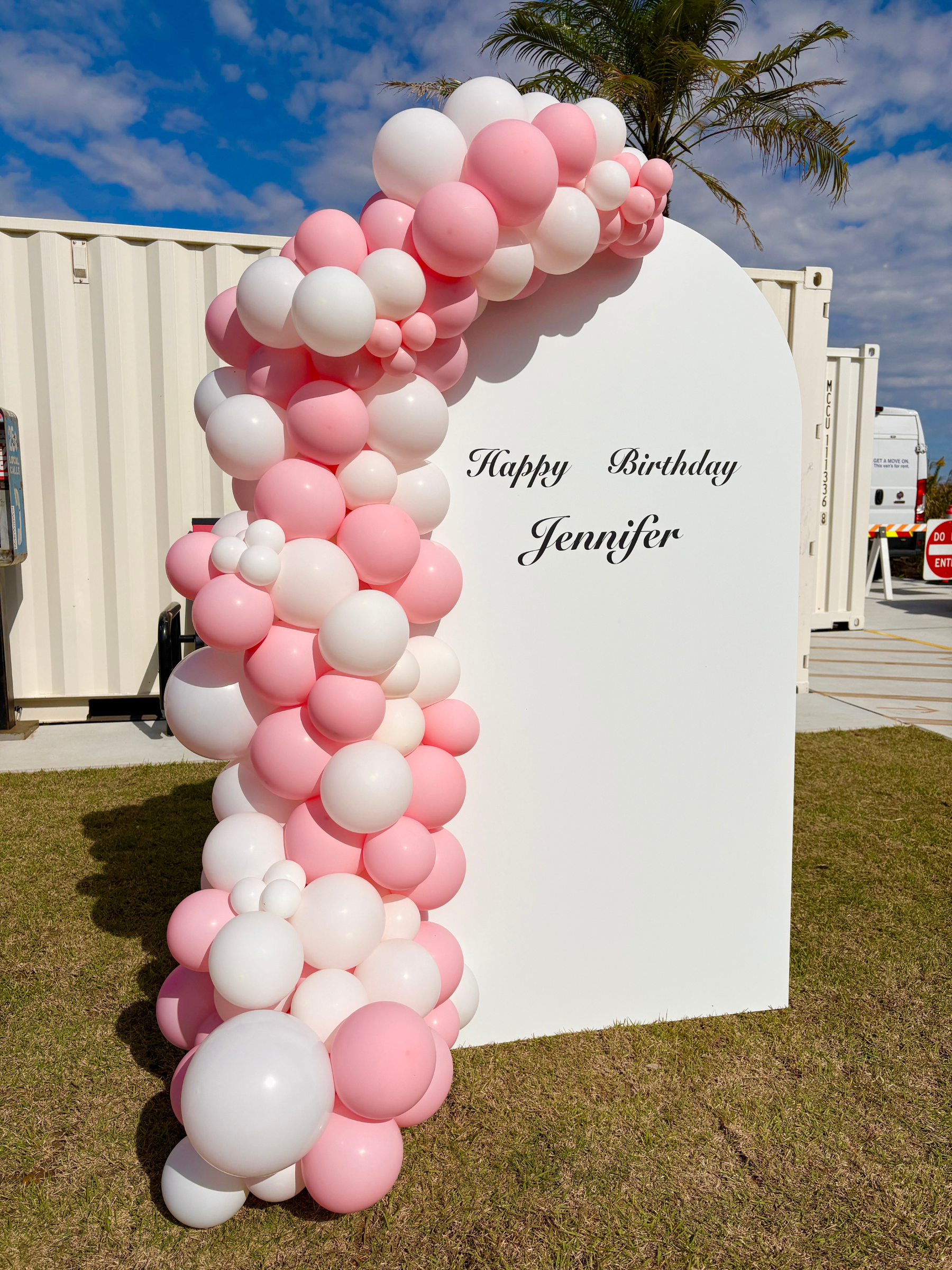 バックドロップ+バルーンガーランド(マカロンピンク)