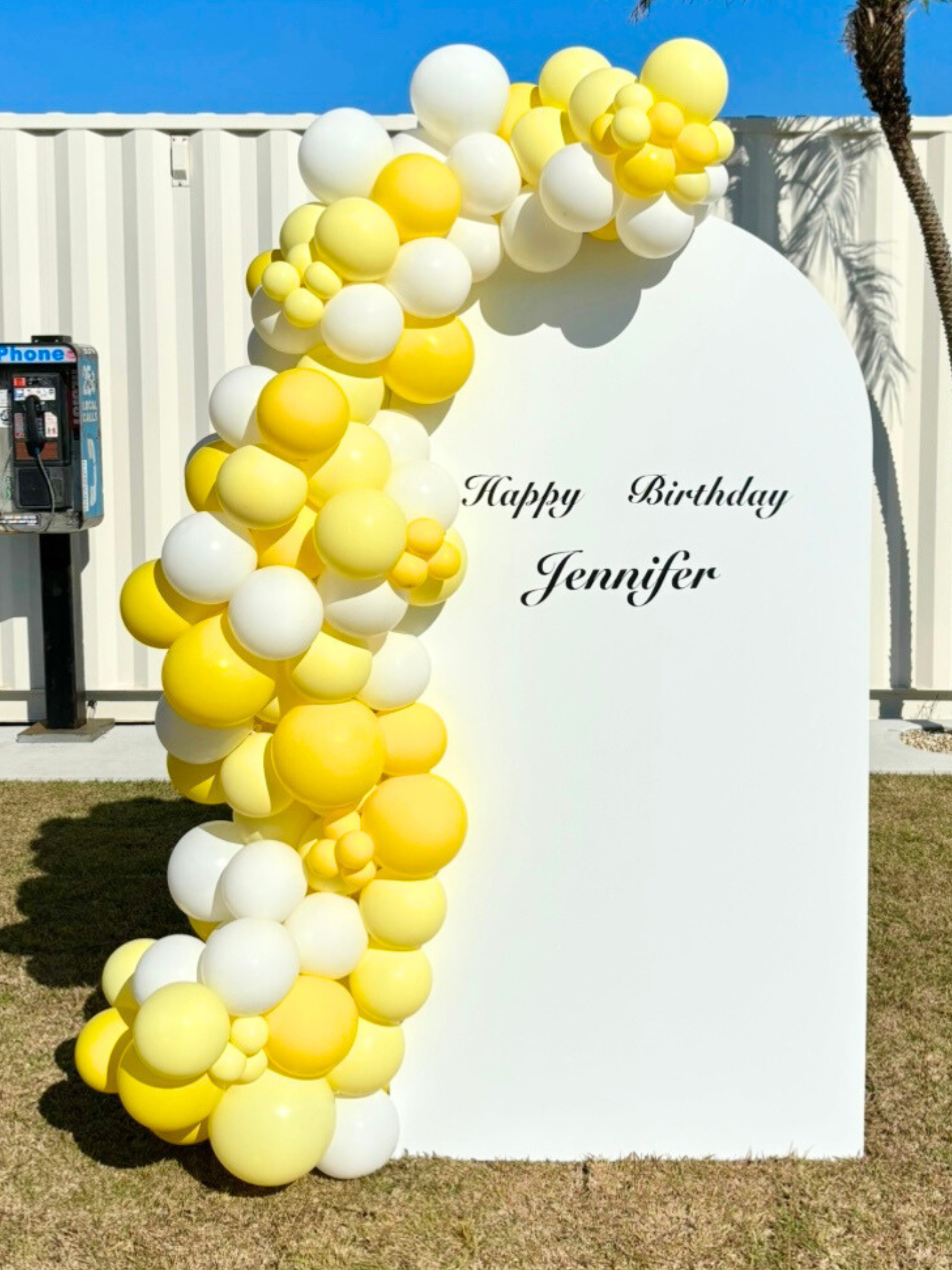 バックドロップ+バルーンガーランド (マカロンイエロー)
