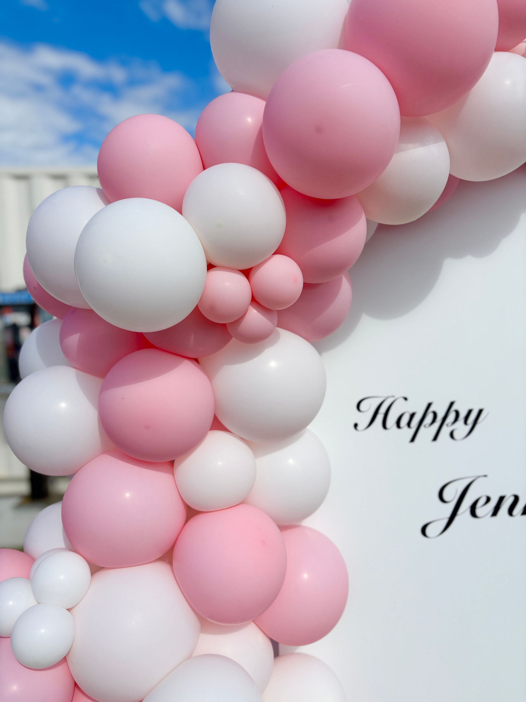 バックドロップ+バルーンガーランド(マカロンピンク)