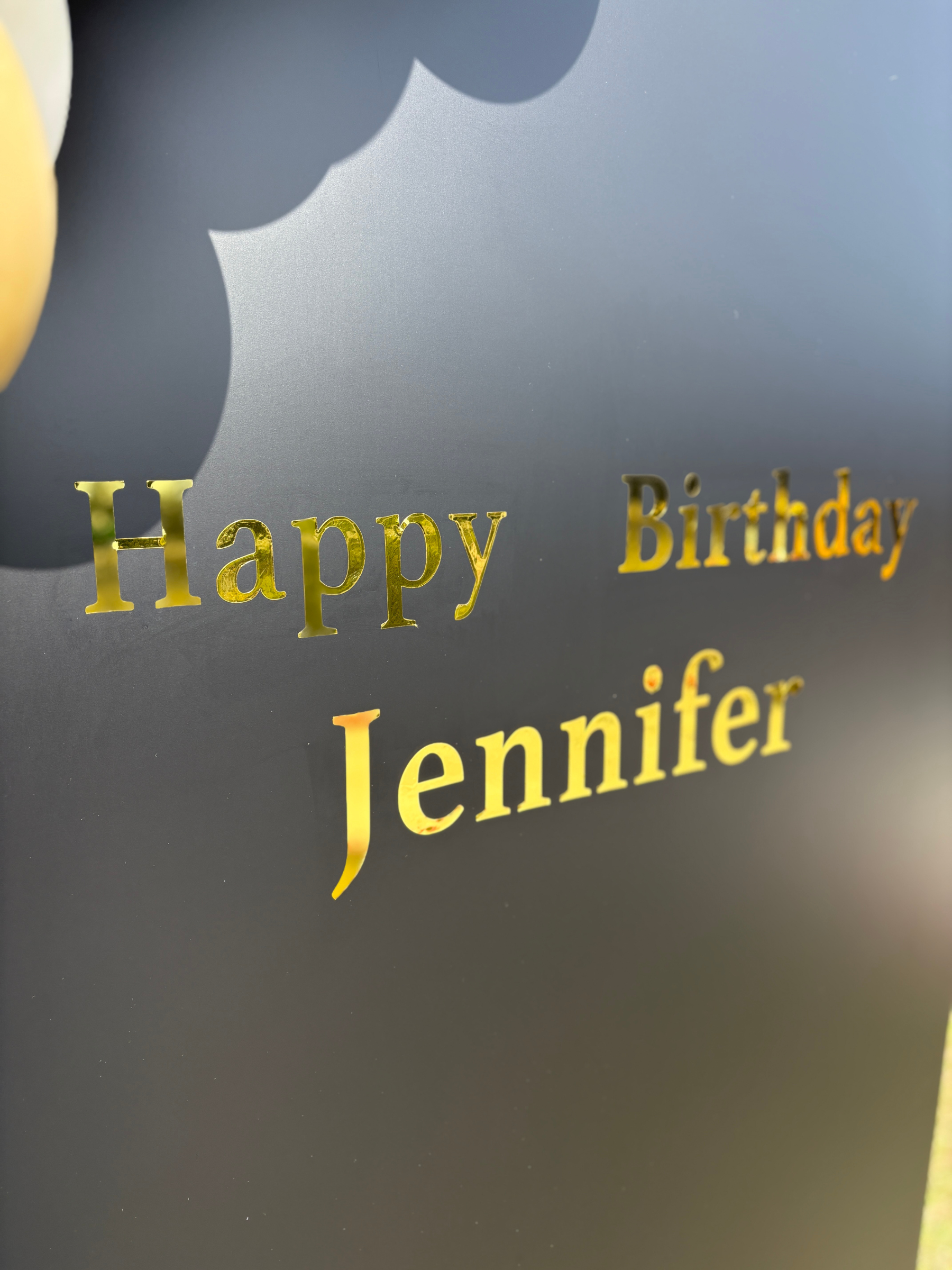 バックドロップ+バルーンガーランド (ブラック/ゴールド)