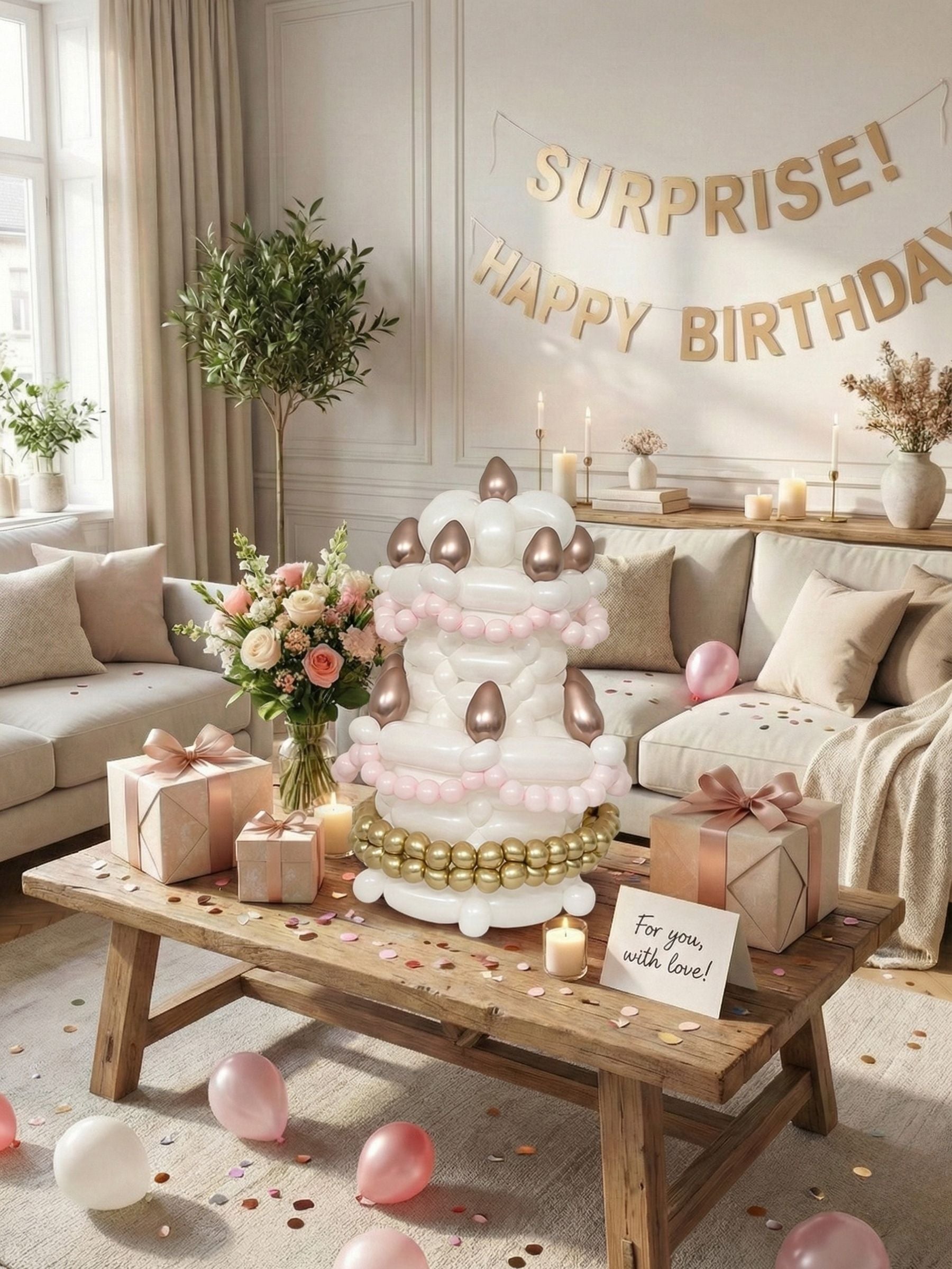 キャンドルタワーケーキ(ホワイト)