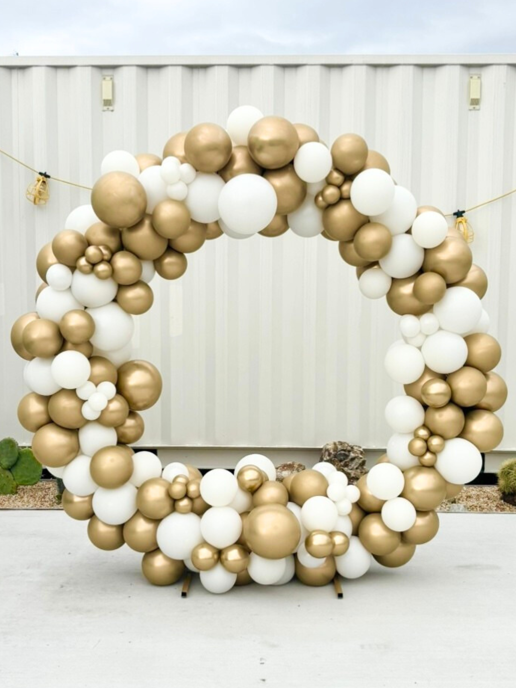 リングバルーン(ミラーゴールド/ホワイト)