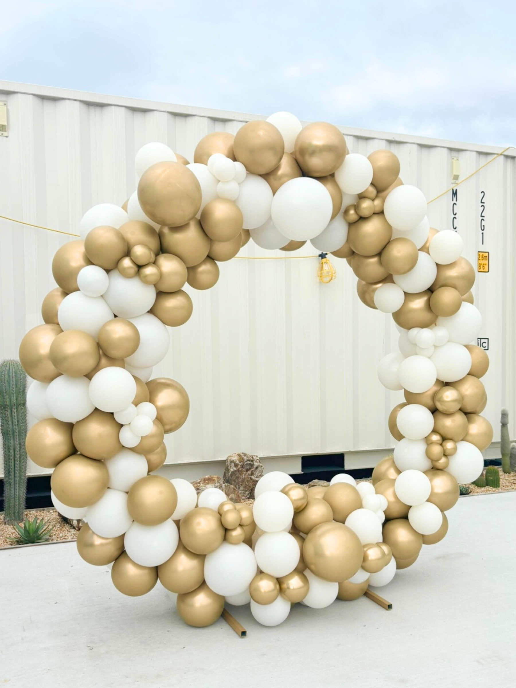 リングバルーン(ミラーゴールド/ホワイト)