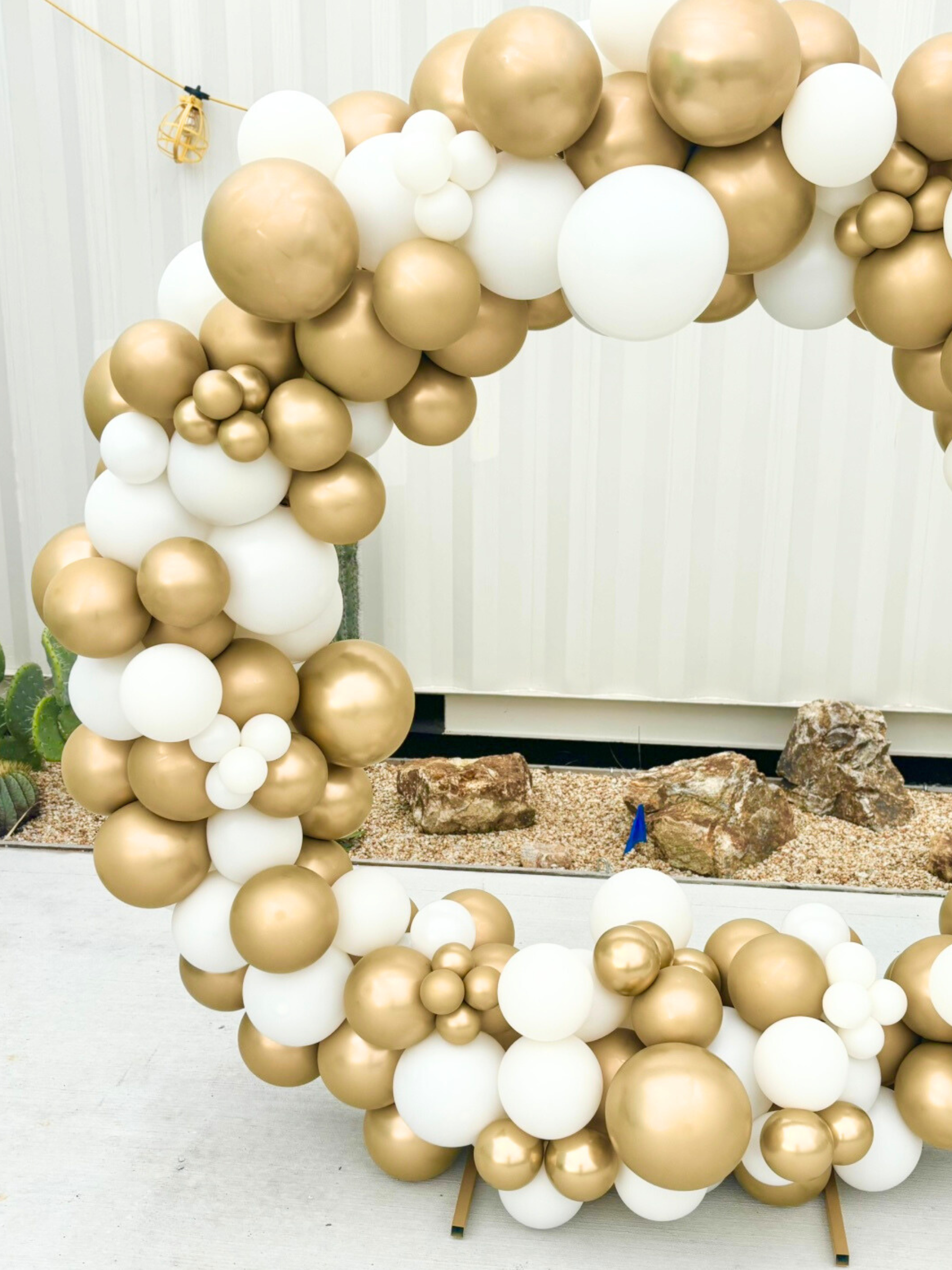 リングバルーン(ミラーゴールド/ホワイト)