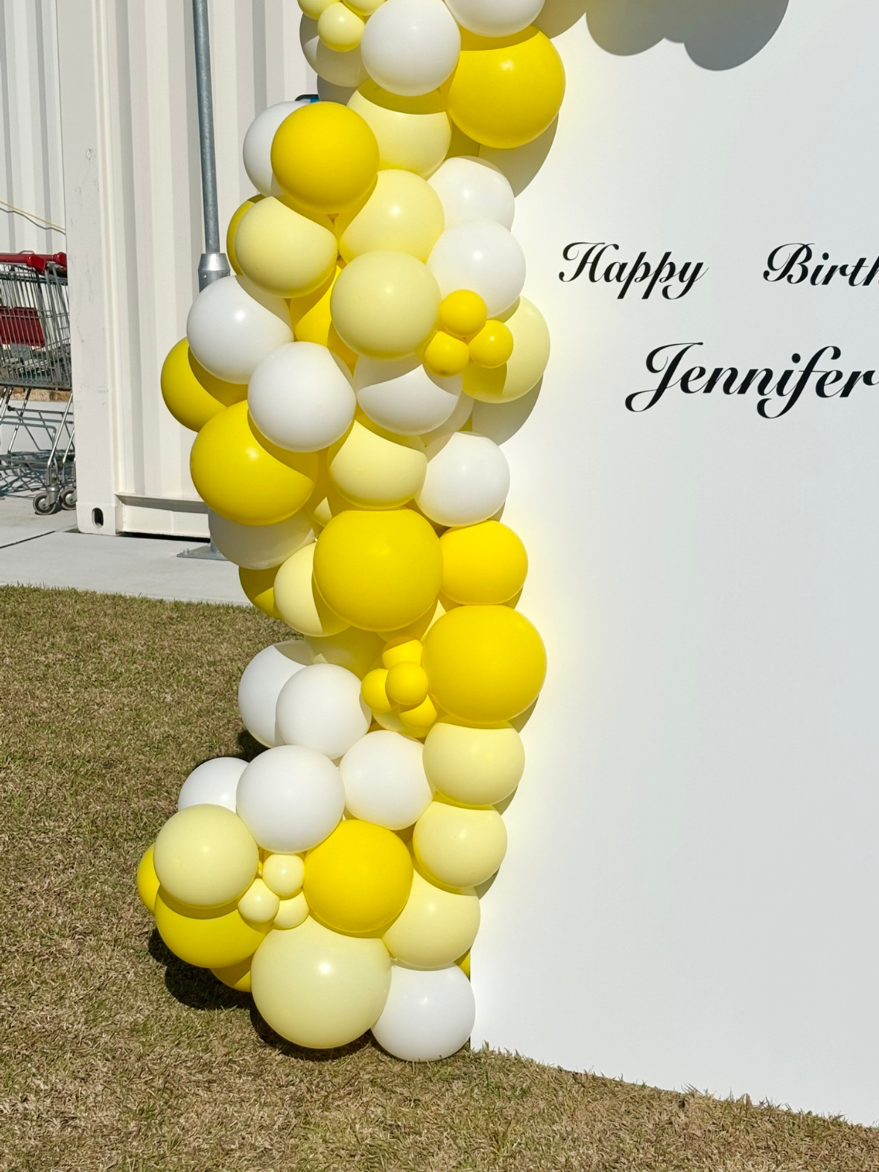 バックドロップ+バルーンガーランド (マカロンイエロー)