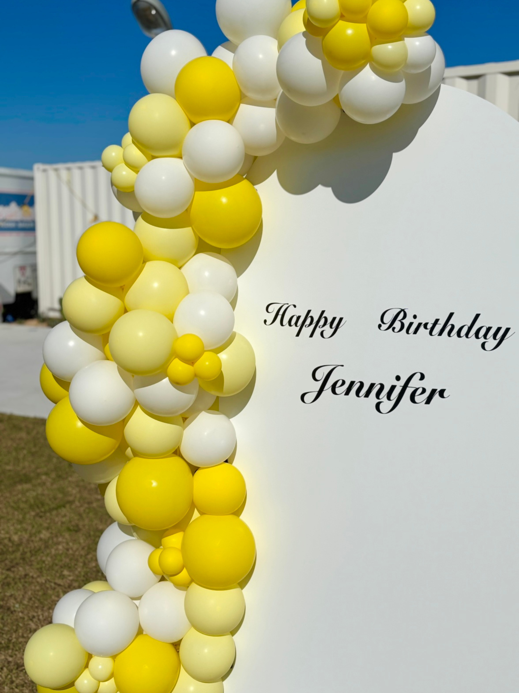 バックドロップ+バルーンガーランド (マカロンイエロー)