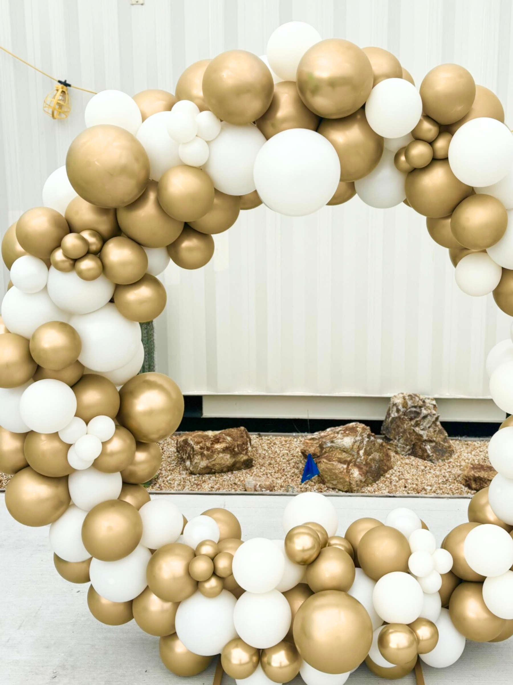 リングバルーン(ミラーゴールド/ホワイト)