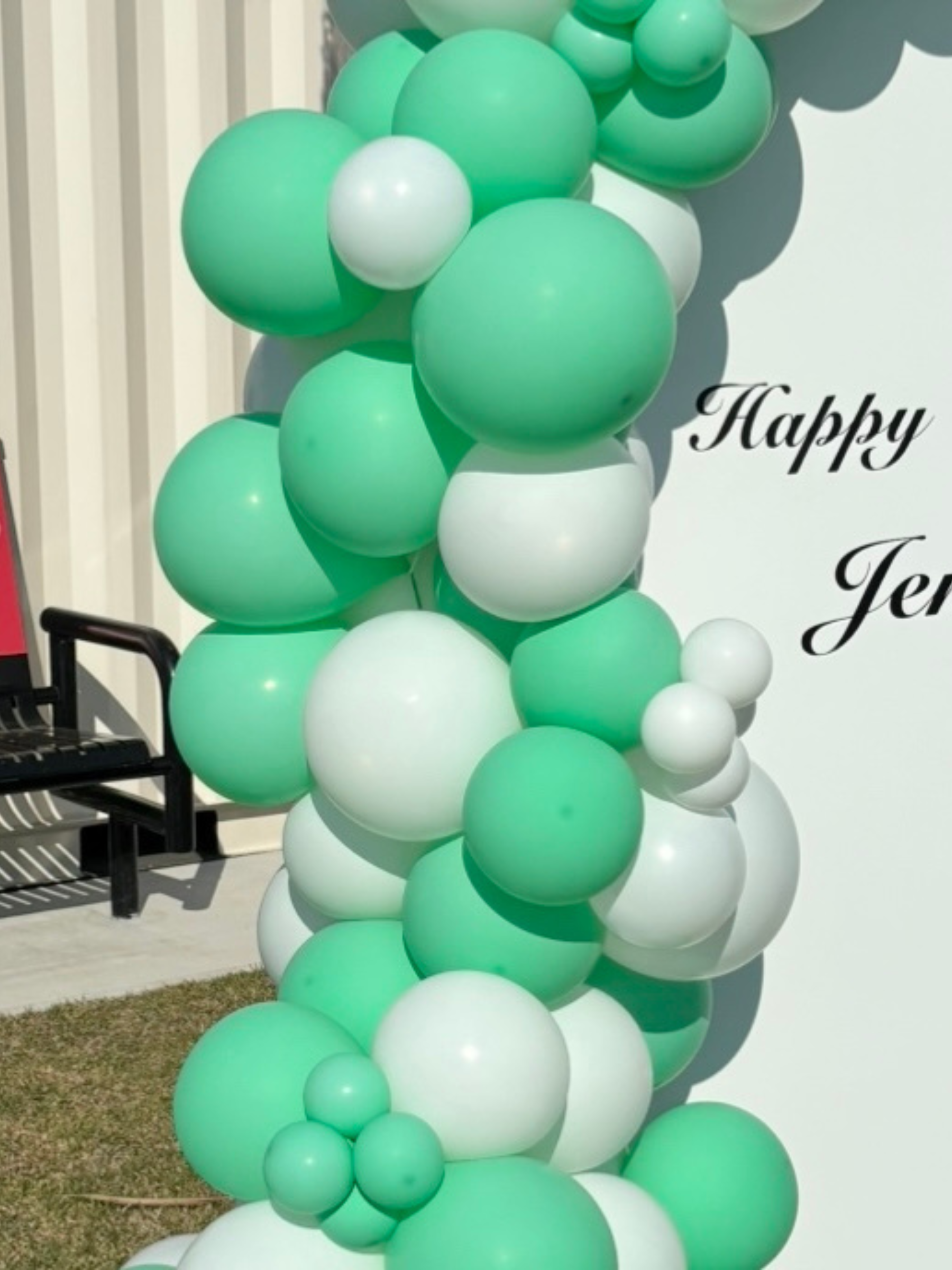 バックドロップ+バルーンガーランド (マカロングリーン)