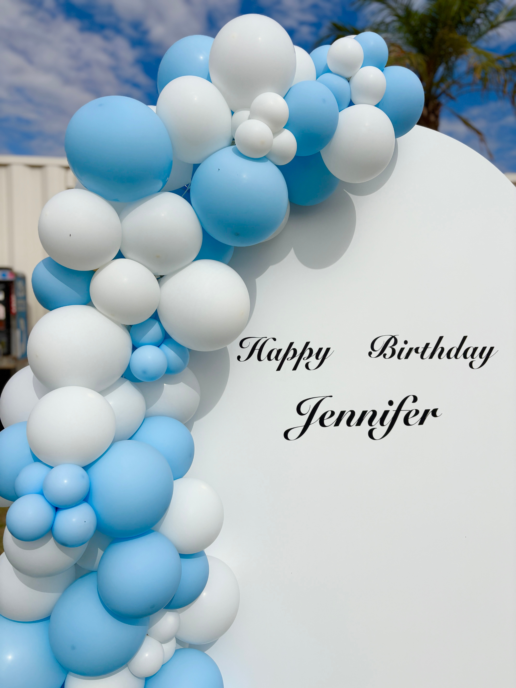 バックドロップ+バルーンガーランド (マカロンブルー)