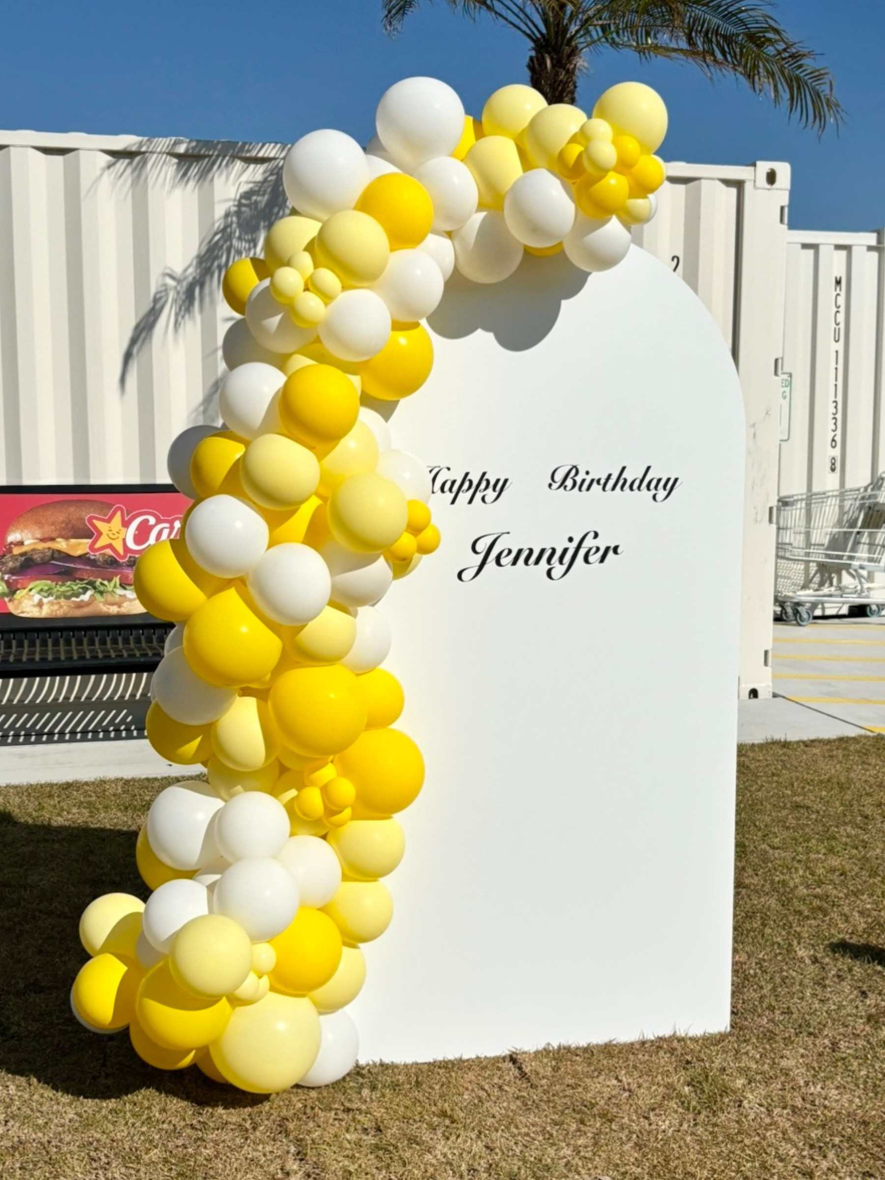 バックドロップ+バルーンガーランド (マカロンイエロー)