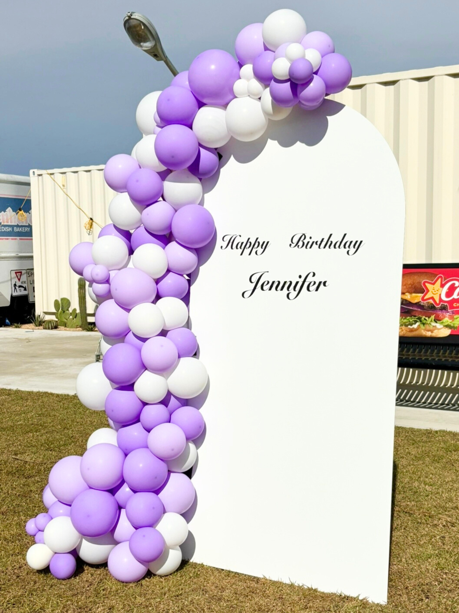バックドロップ+バルーンガーランド (マカロンライラック)