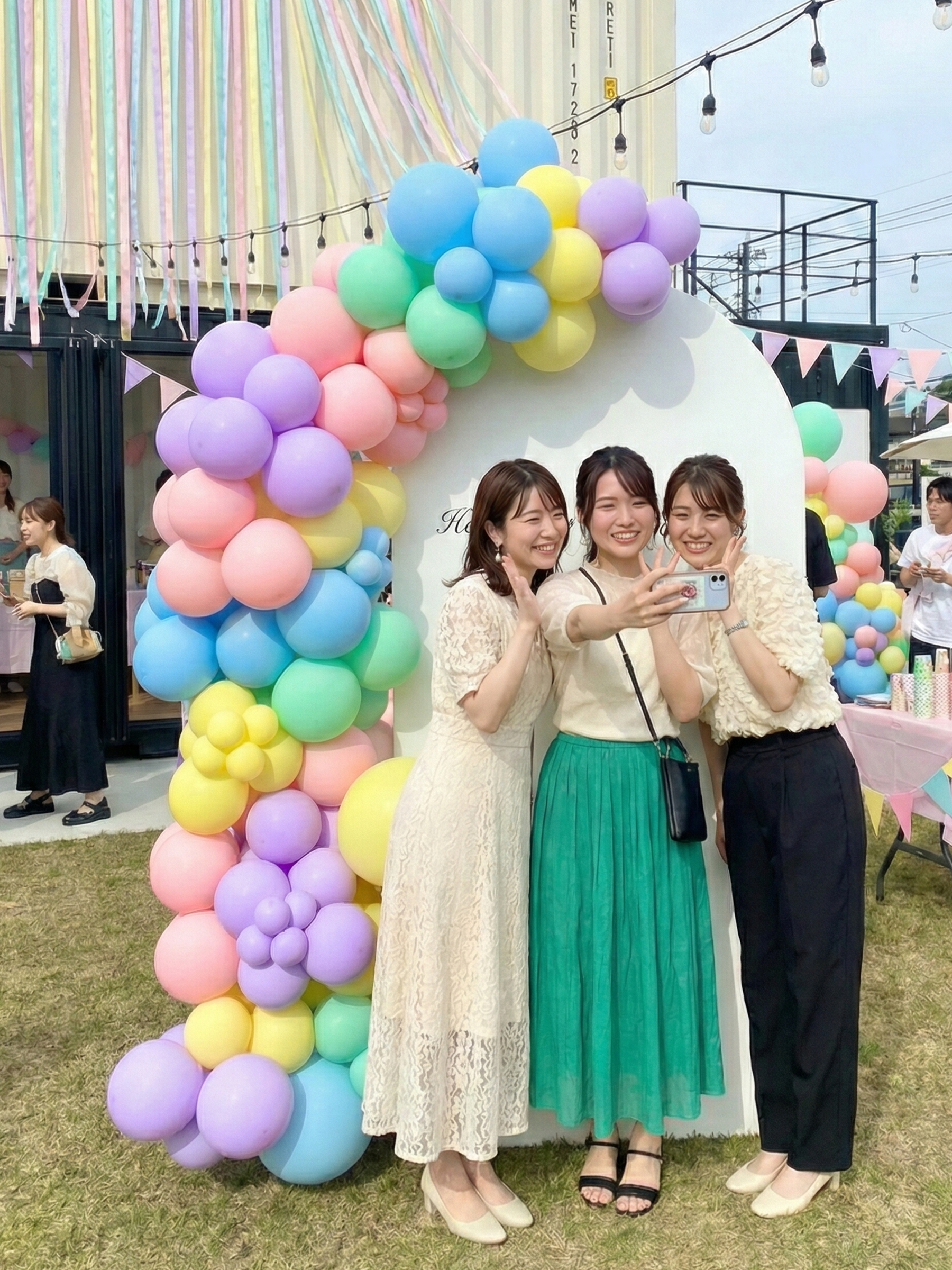 バックドロップ+バルーンガーランド (パステル)