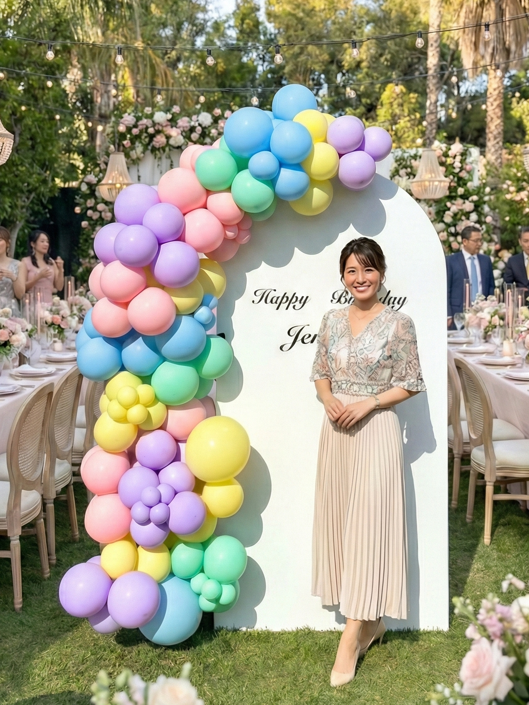 バックドロップ+バルーンガーランド (パステル)