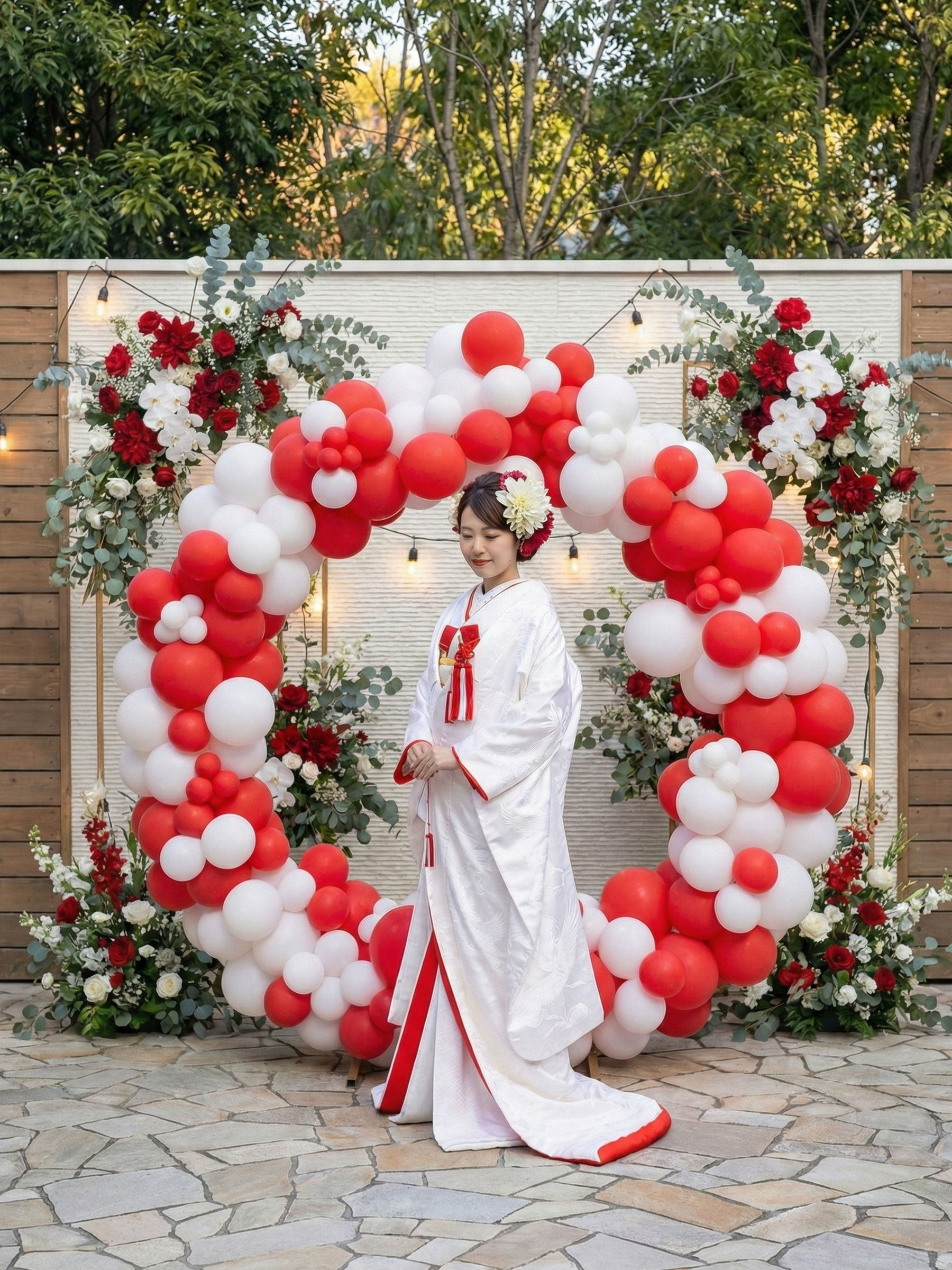 リングバルーン(レッド/ホワイト)