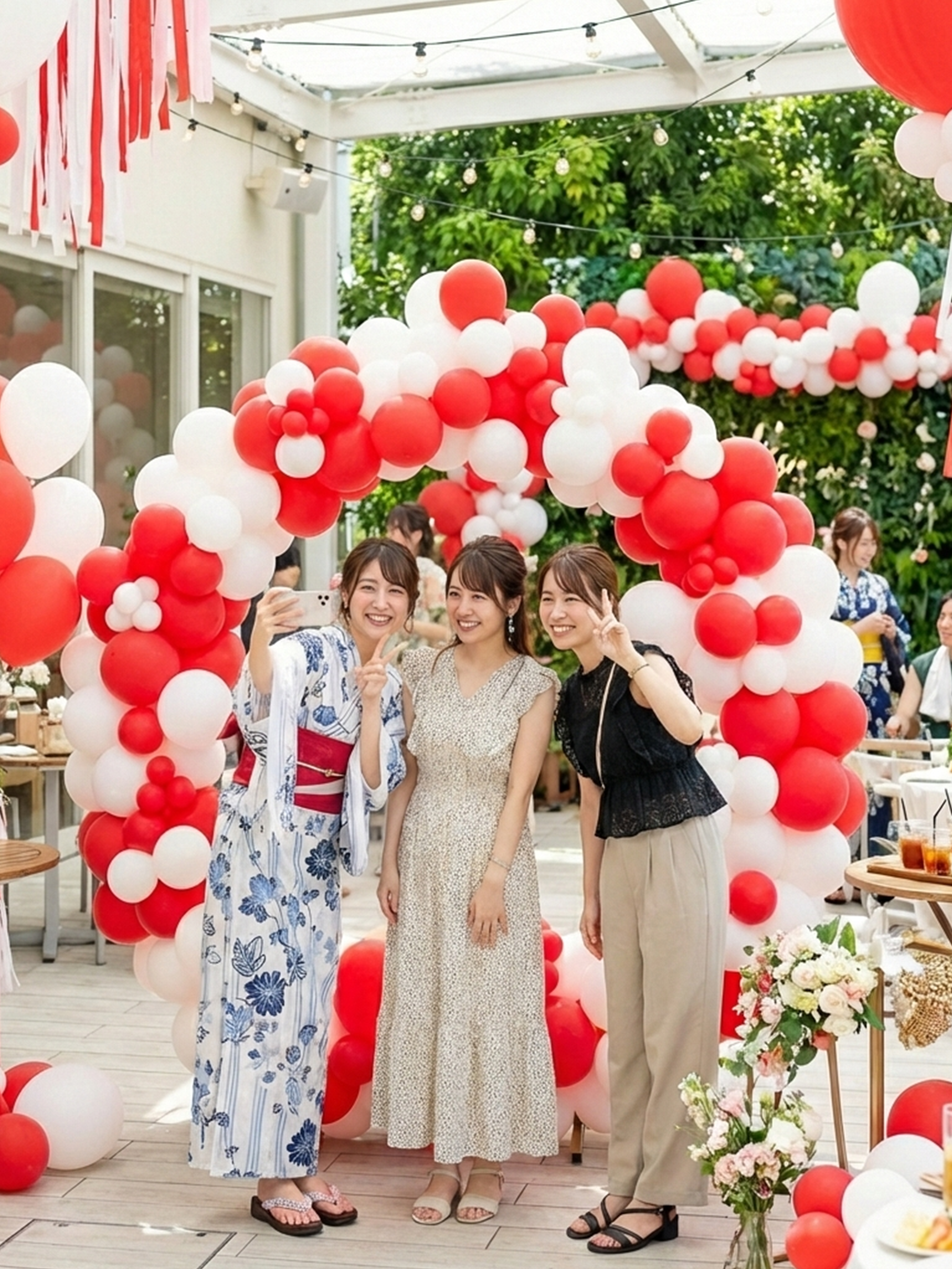 リングバルーン(レッド/ホワイト)