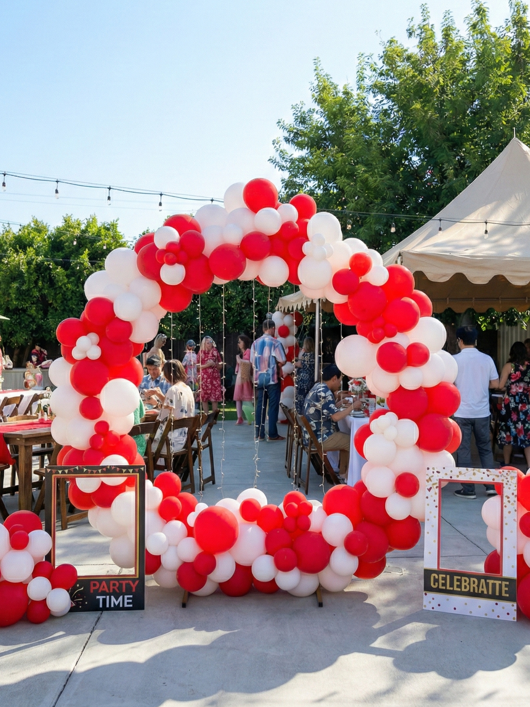 リングバルーン(レッド/ホワイト)