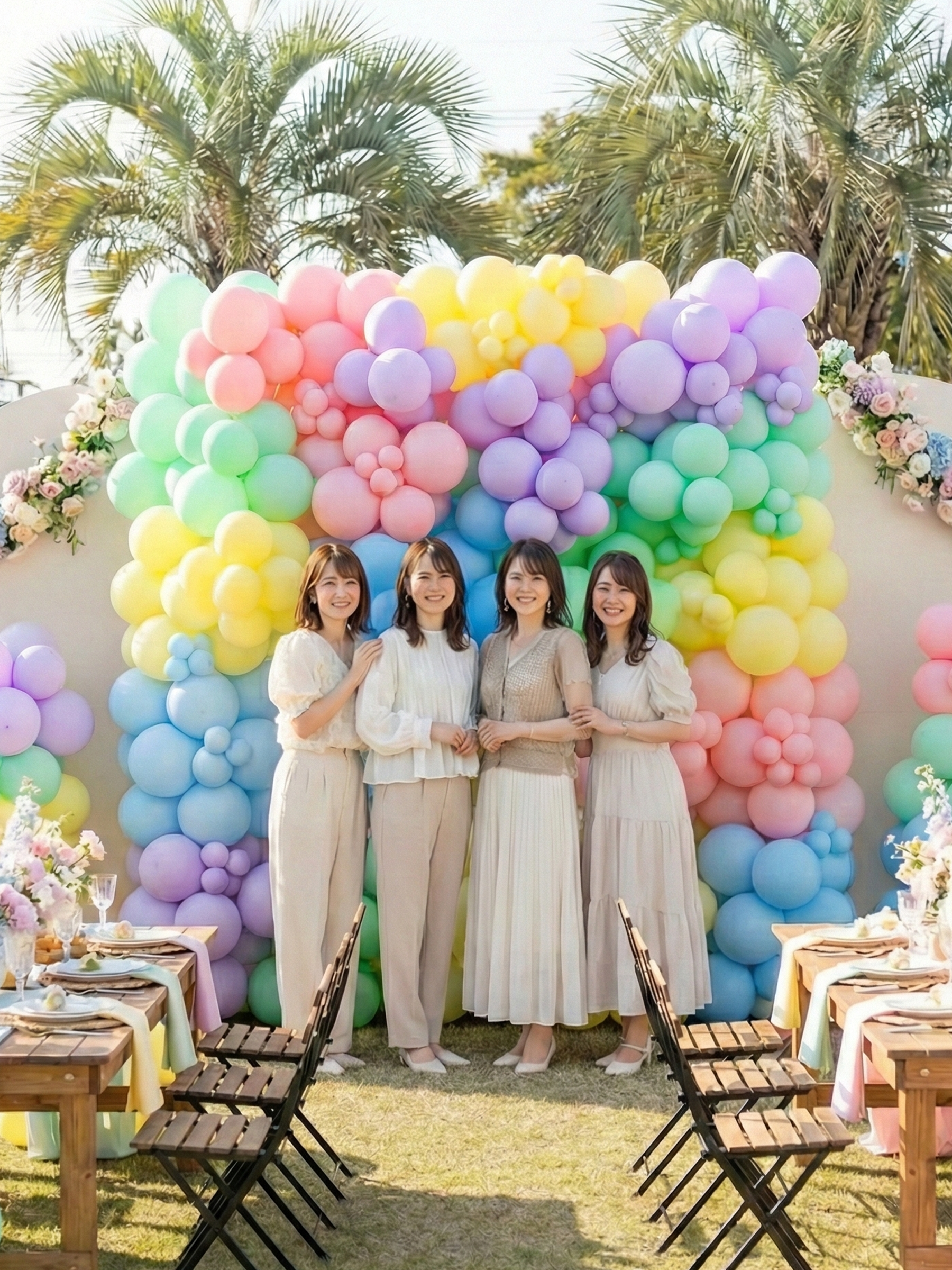 バルーンウォールデコ (パステル)