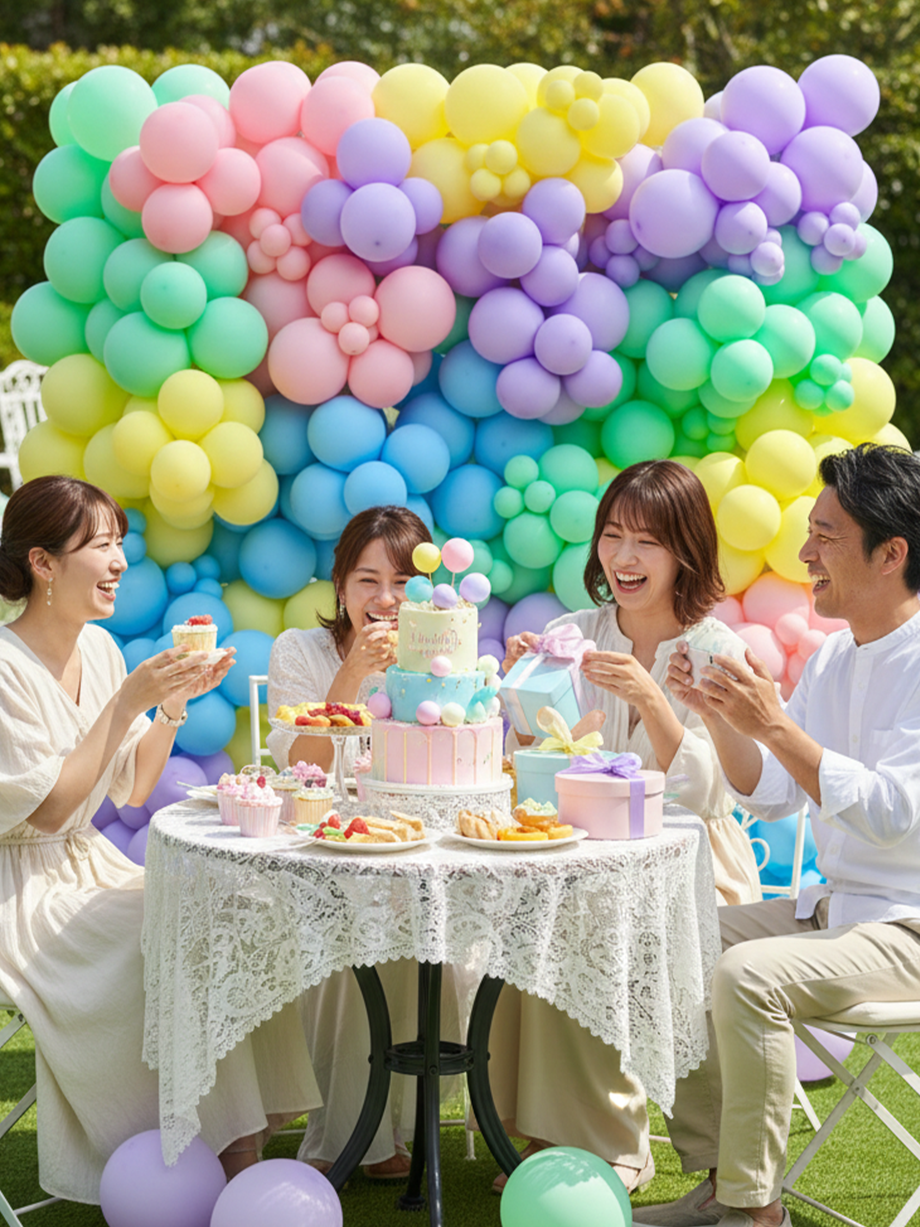 バルーンウォールデコ (パステル)