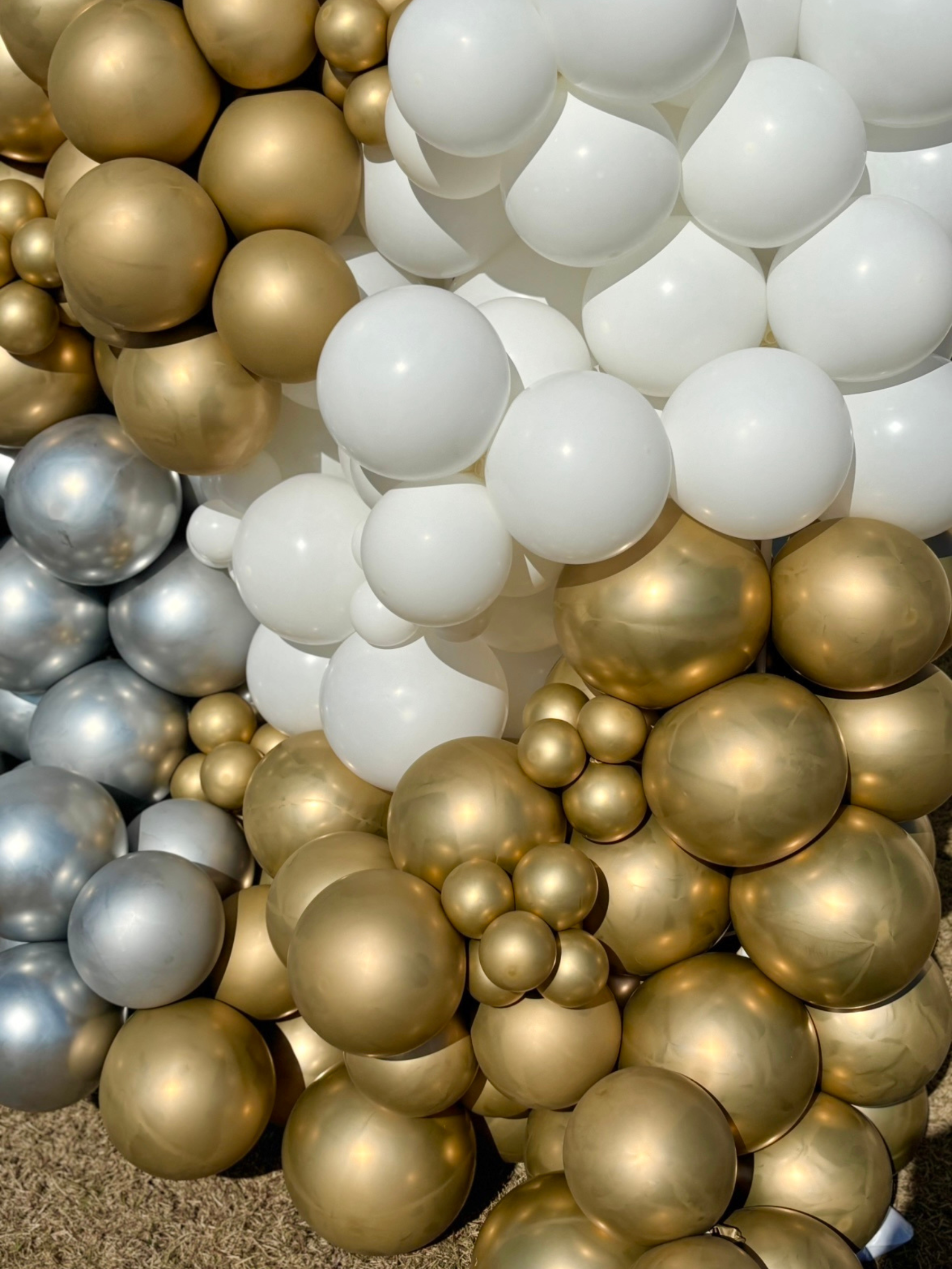 バルーンウォールデコ (ゴールド/シルバー)