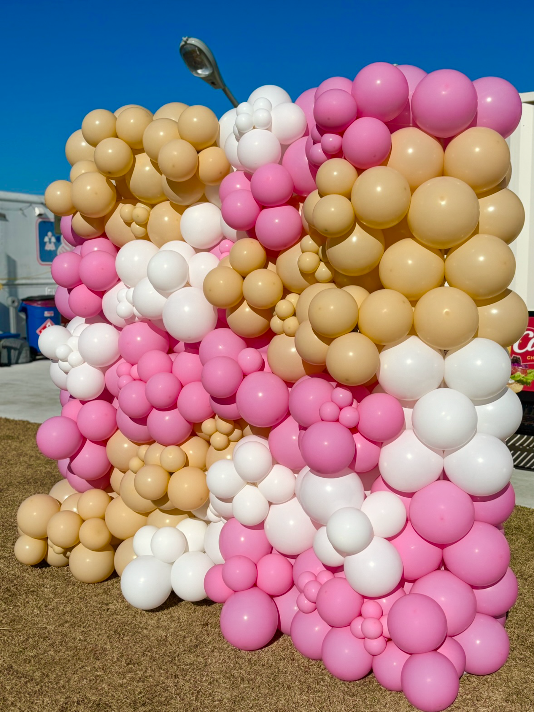 バルーンウォールデコ (ピンク/ホワイト)