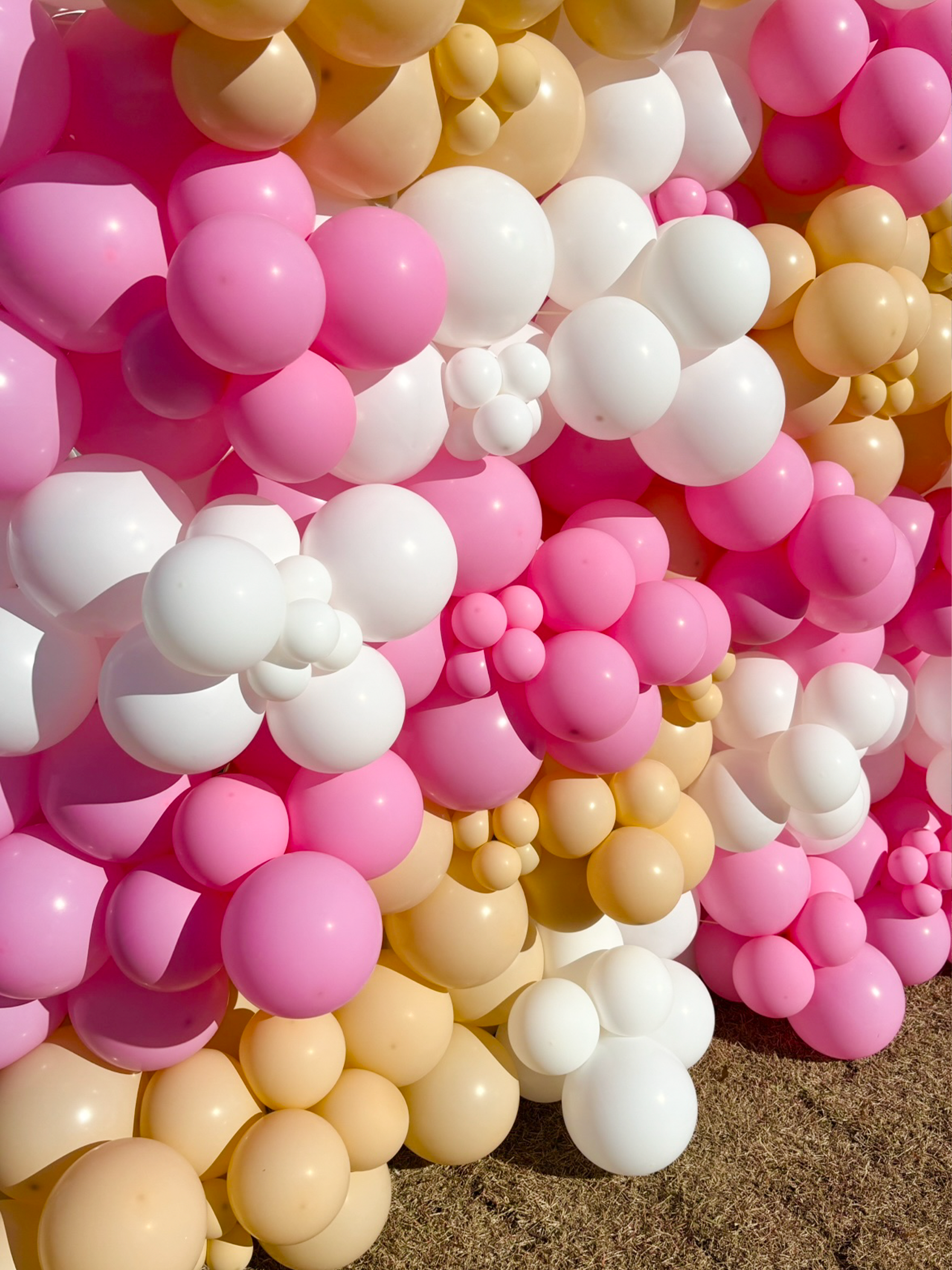 バルーンウォールデコ (ピンク/ホワイト)