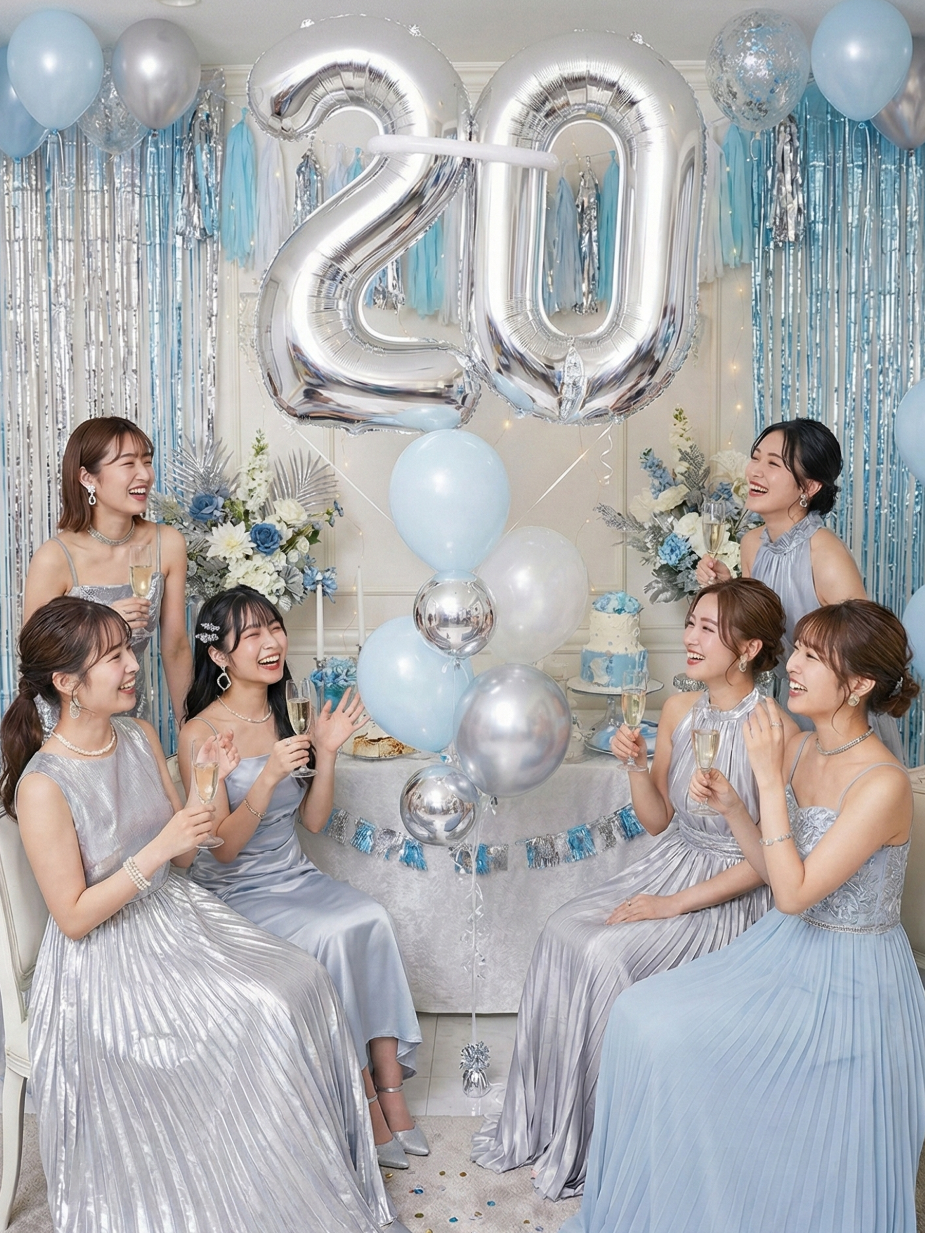 #色_マカロンブルー/シルバー