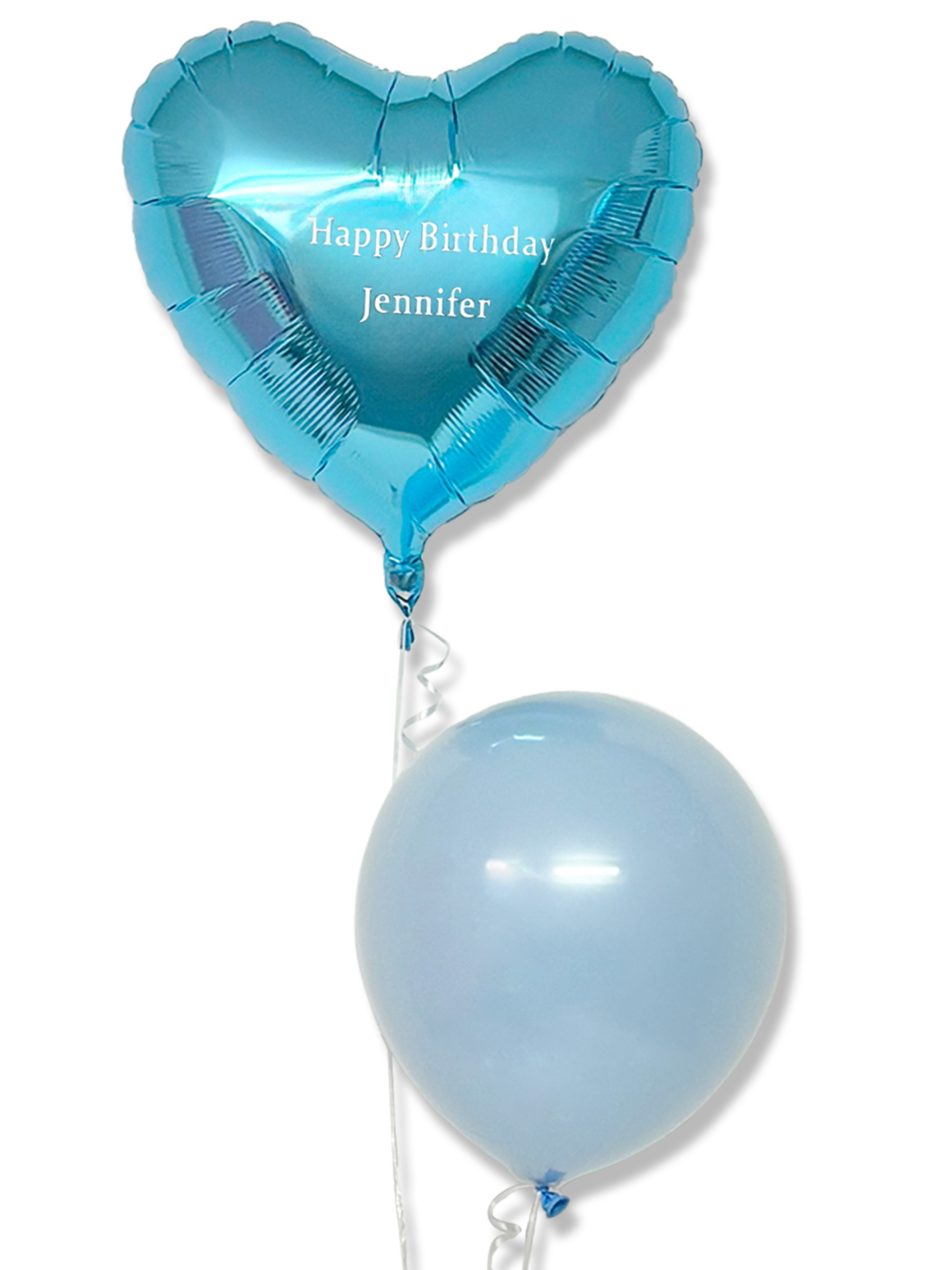 ♡お誕生日プレート♡ 【⑥ジュエルハート】 ジュエルハートブーケ（ライトブルー）｜JEFFERSON'S BALLOON | 渋谷の