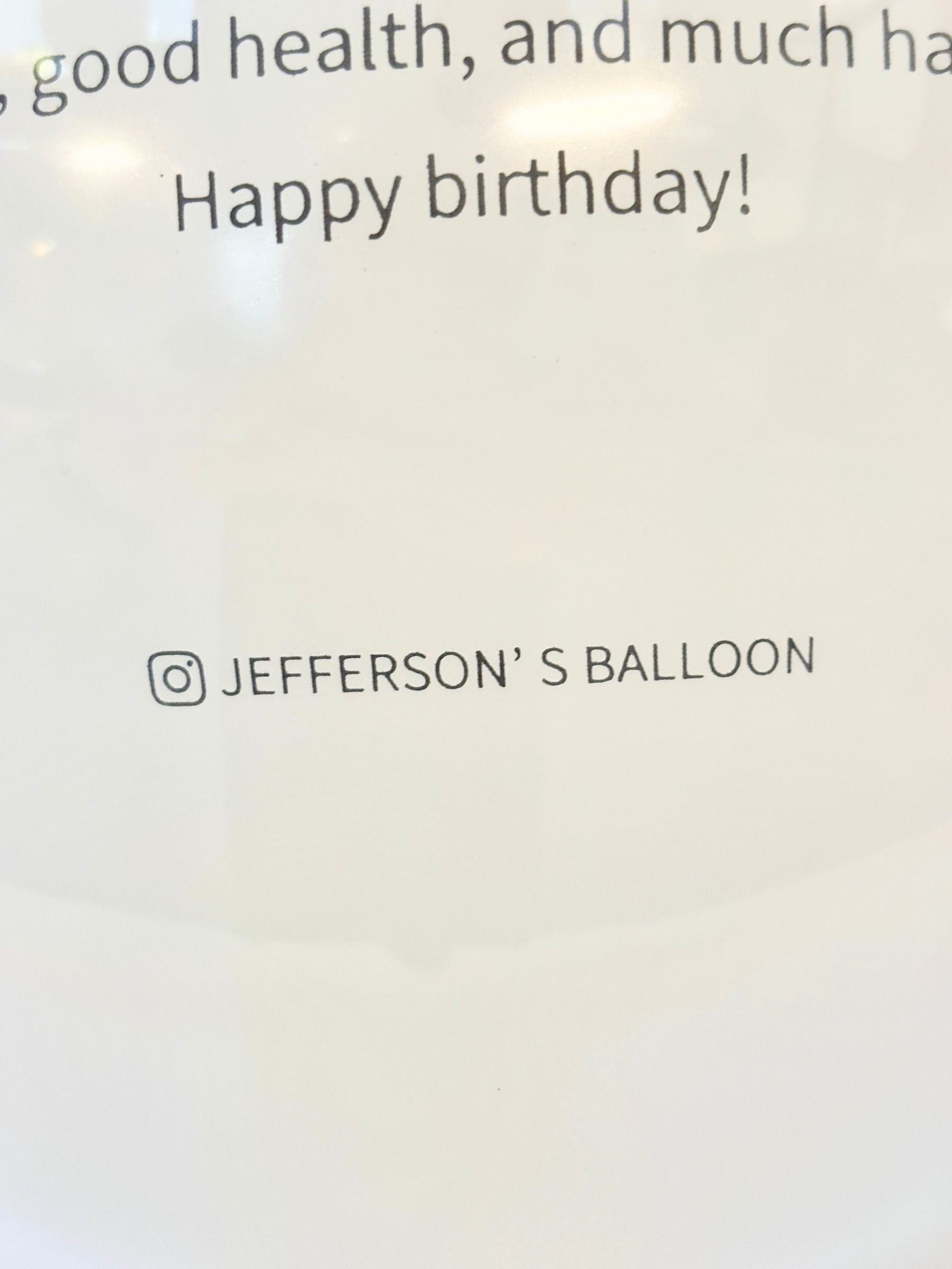 英文入りオリジナルバルーン(ホワイト)