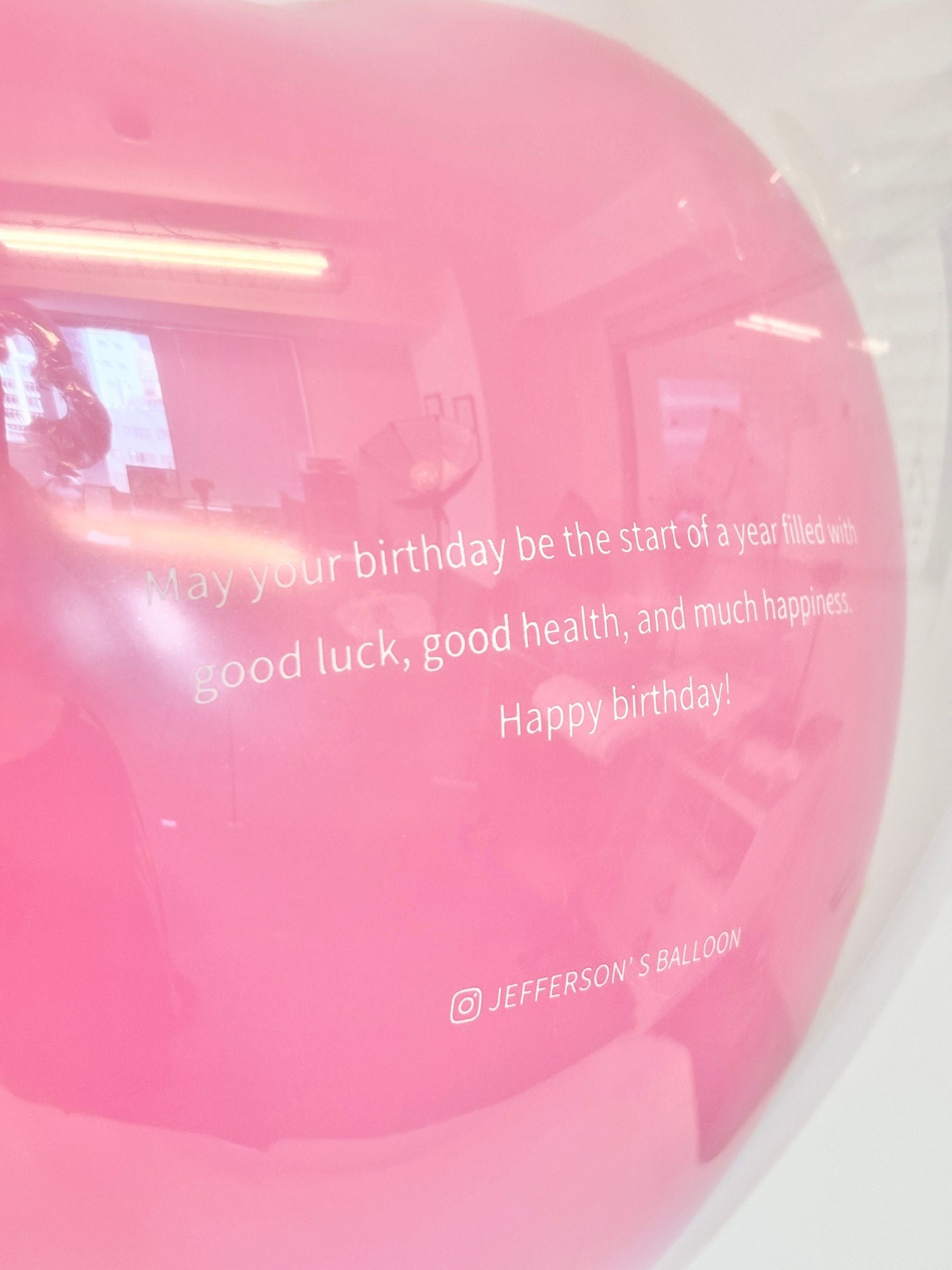 英文入りオリジナルバルーン(ピンク)