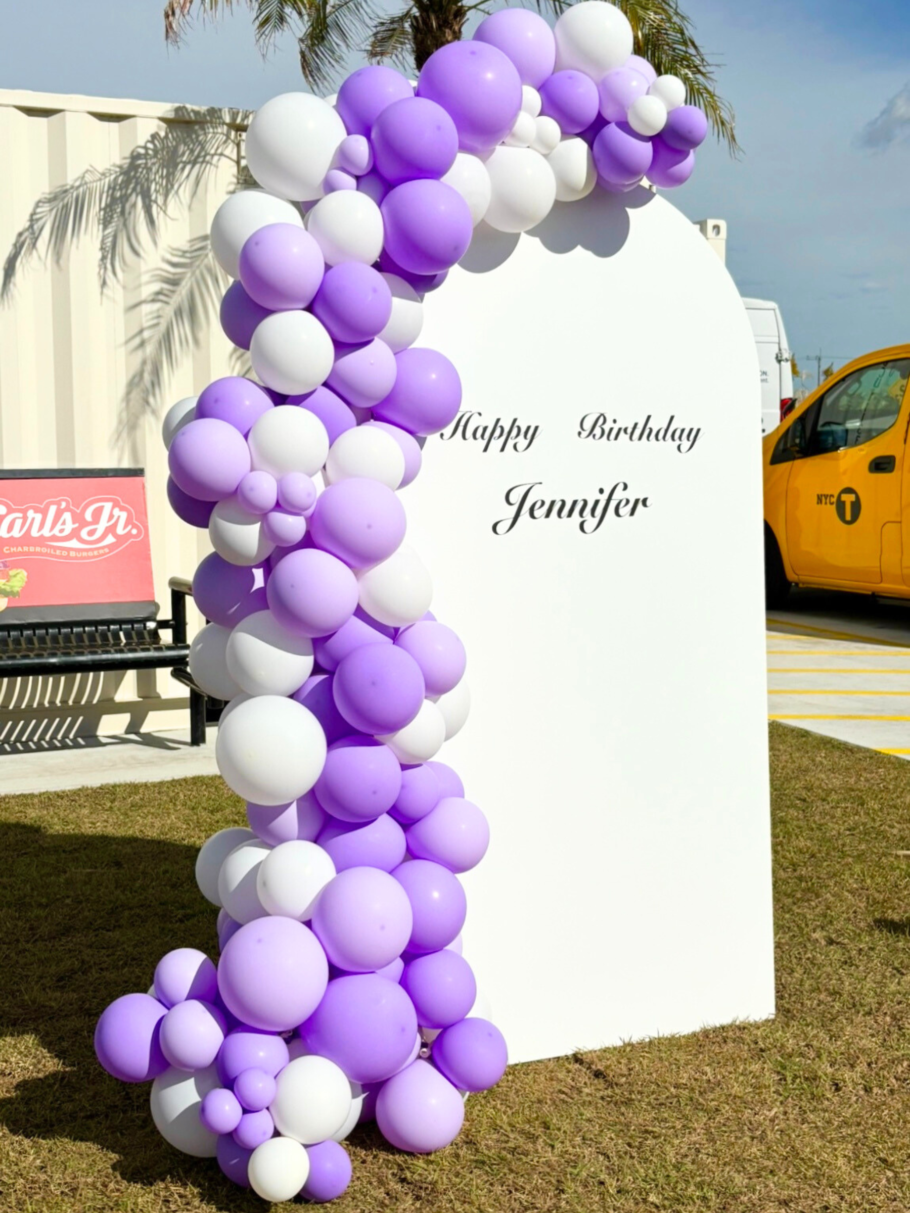 バックドロップ＋バルーンガーランド (マカロンライラック)