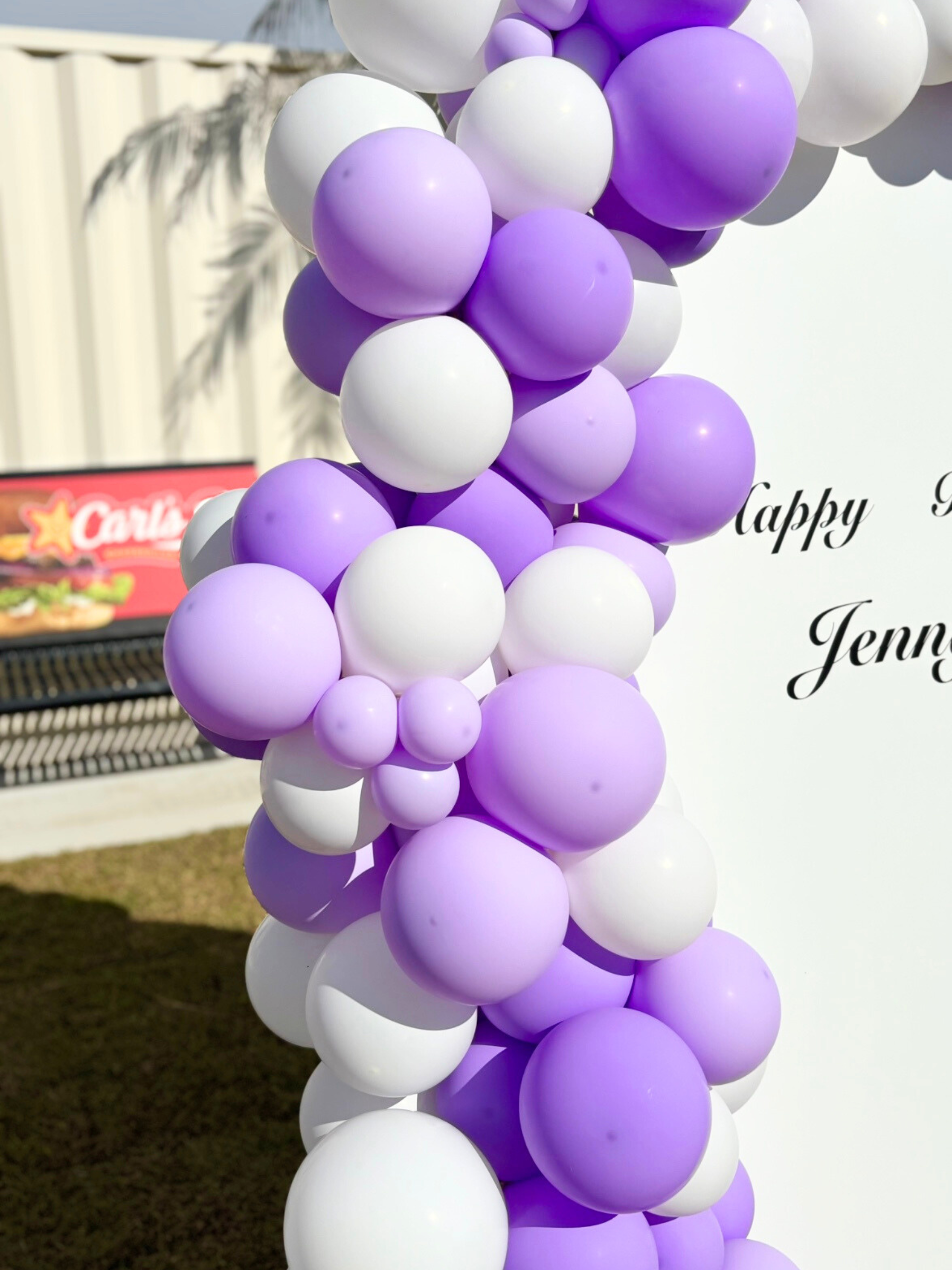 バックドロップ＋バルーンガーランド (マカロンライラック)