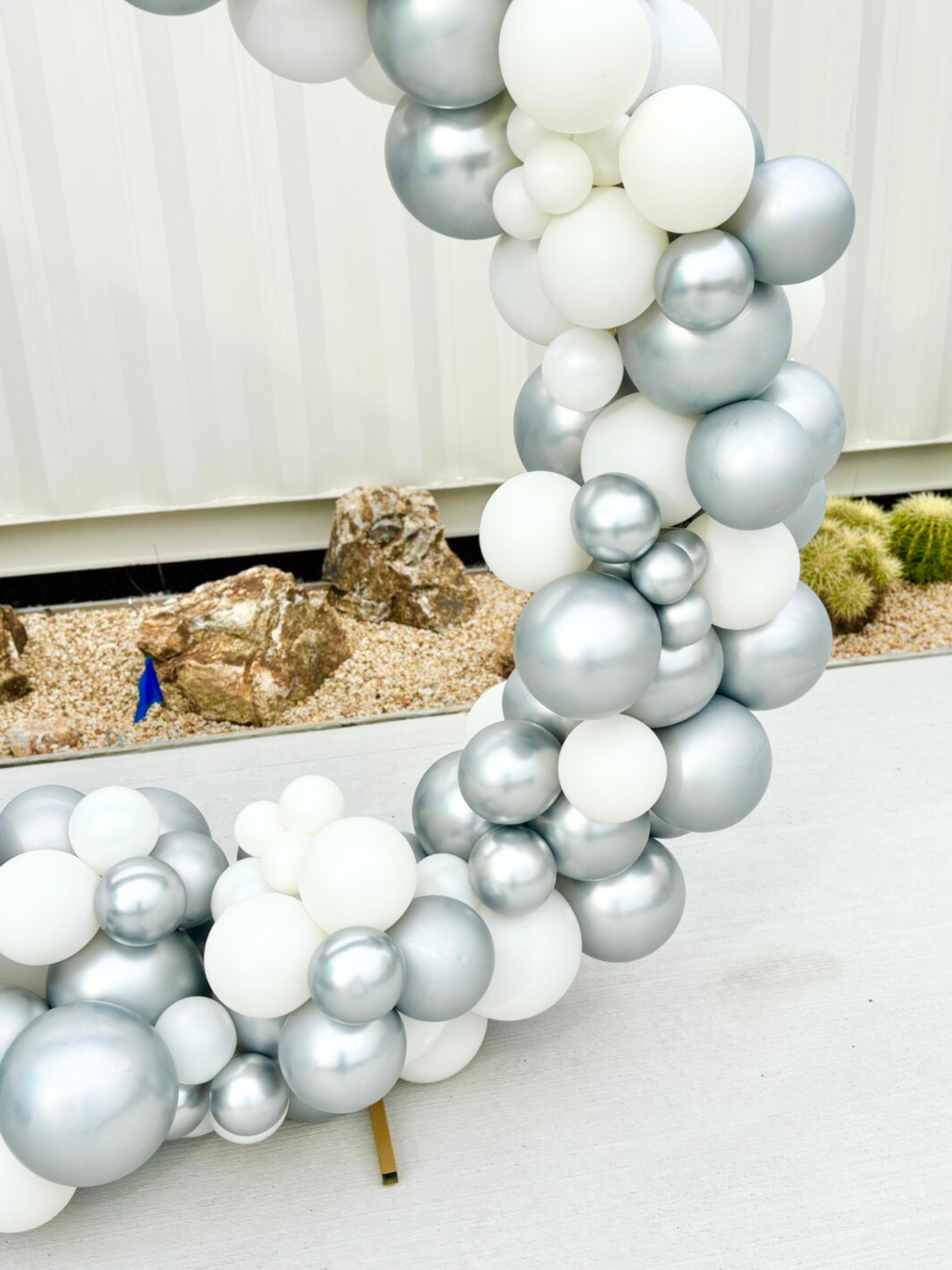 リングバルーン（ミラーシルバー/ホワイト）