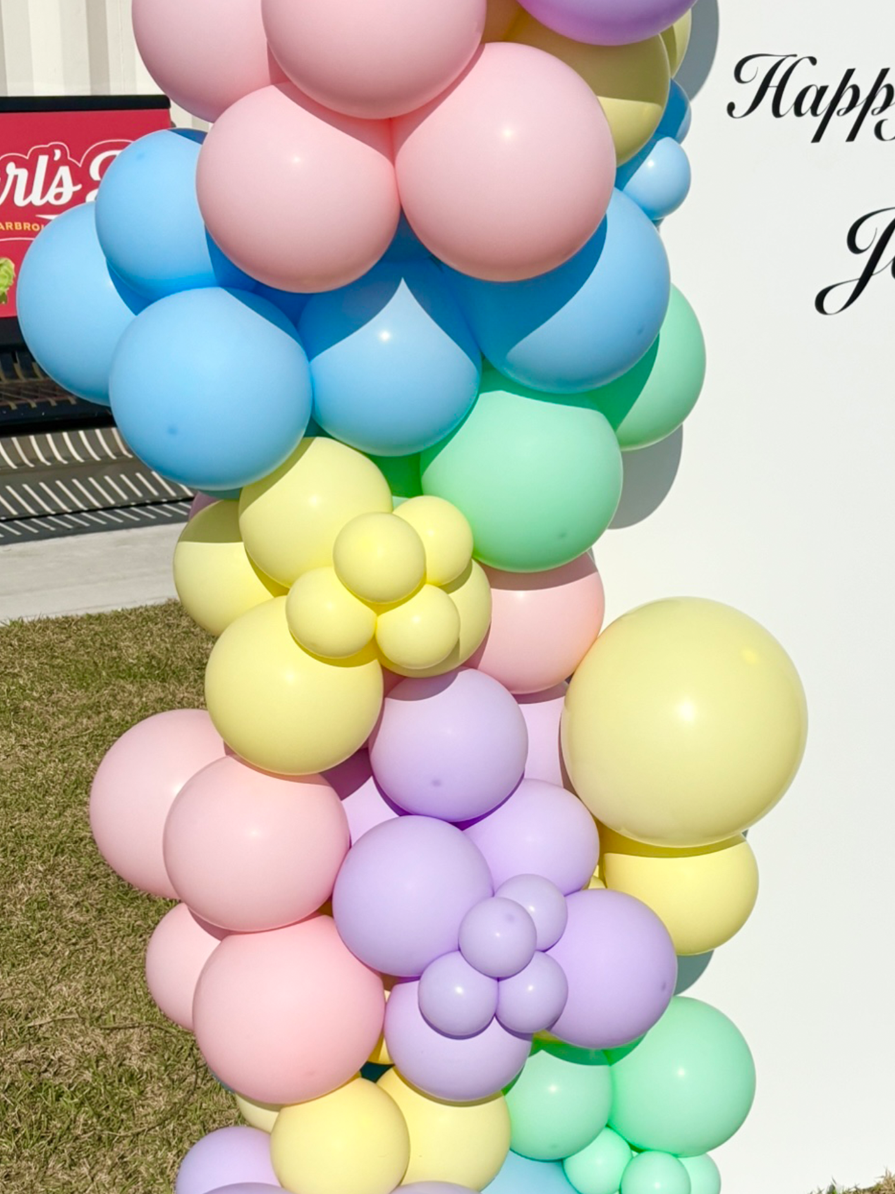 バックドロップ＋バルーンガーランド (パステル)