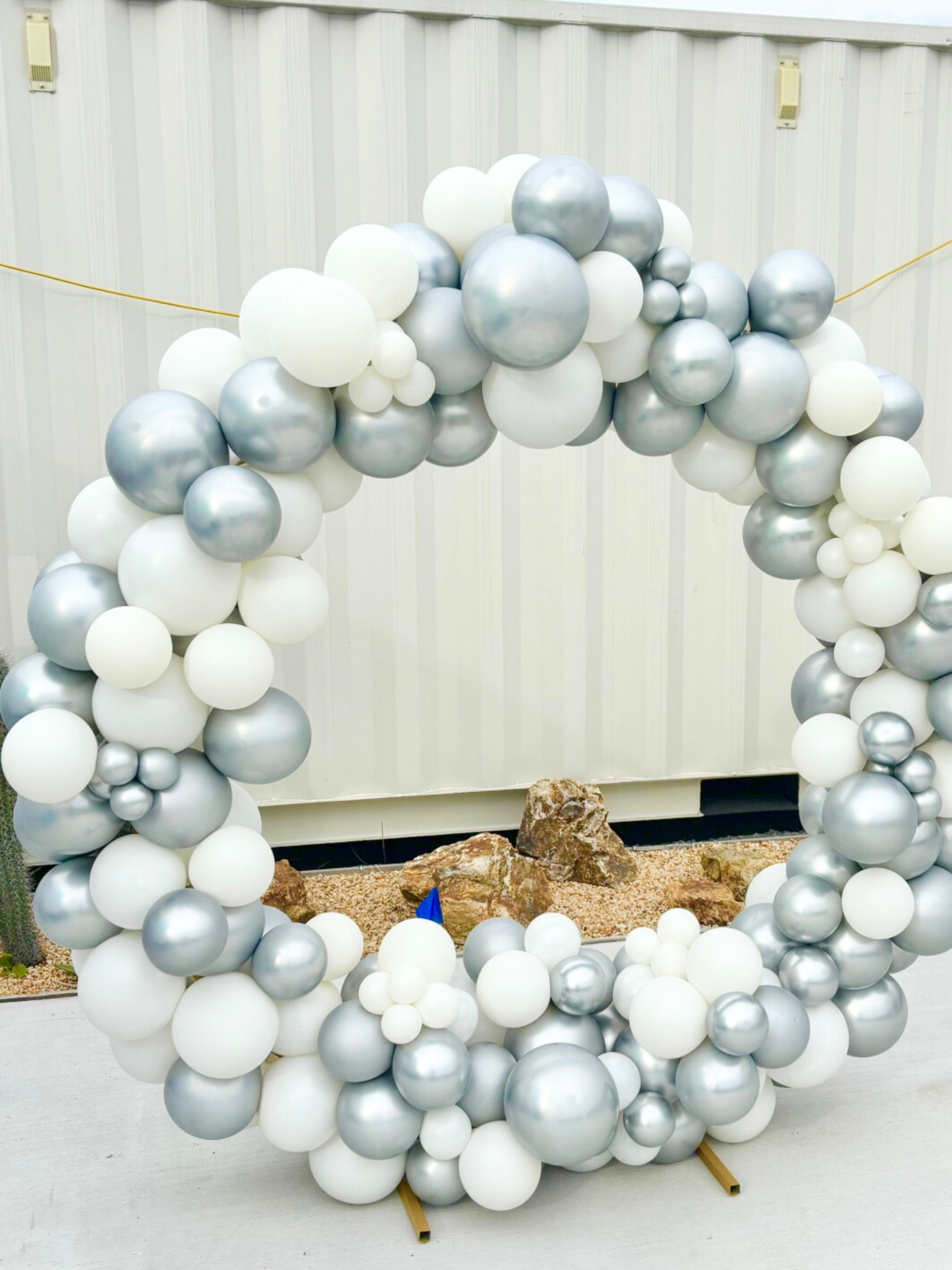 リングバルーン（ミラーシルバー/ホワイト）