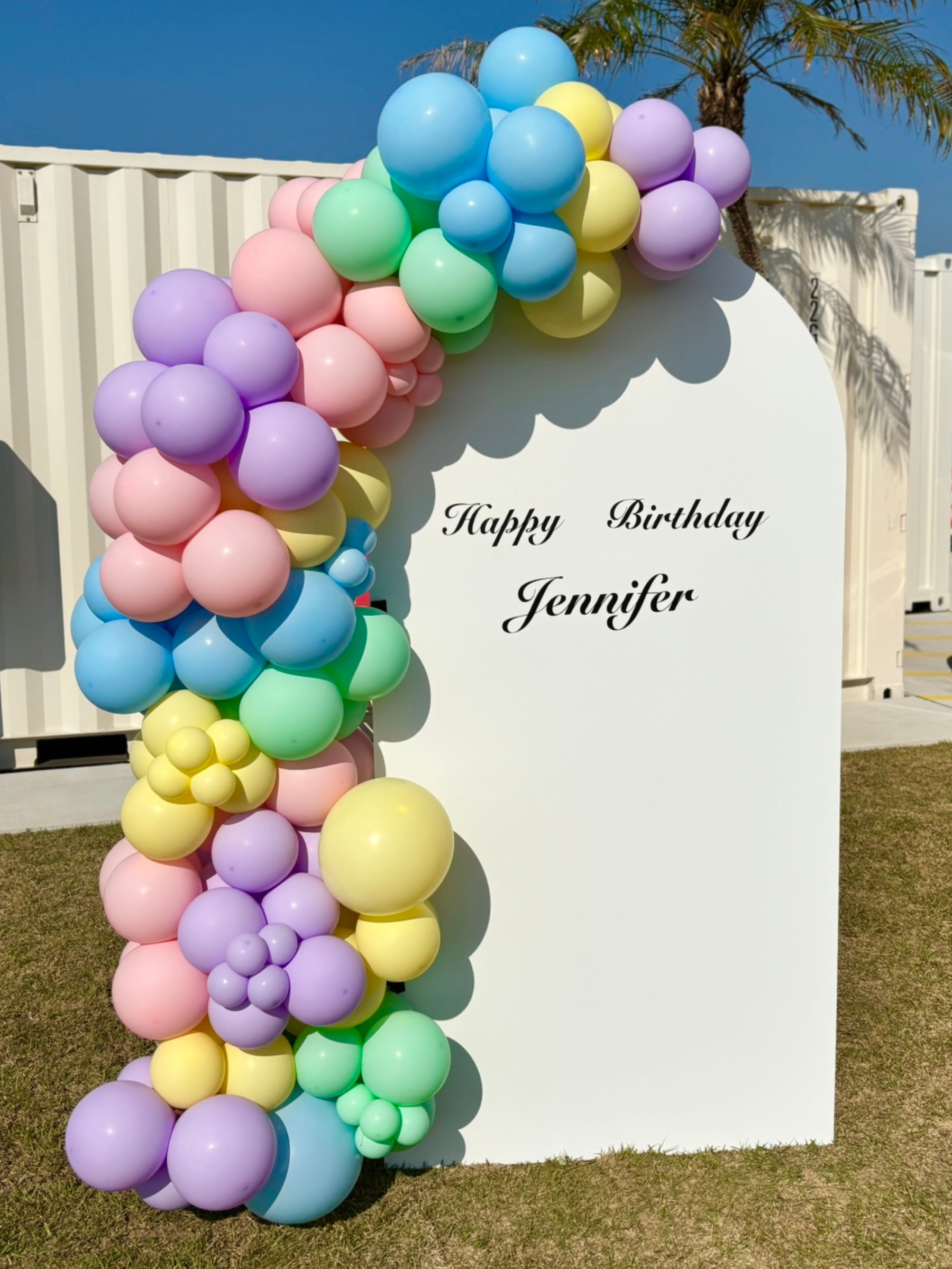 バックドロップ＋バルーンガーランド (パステル)