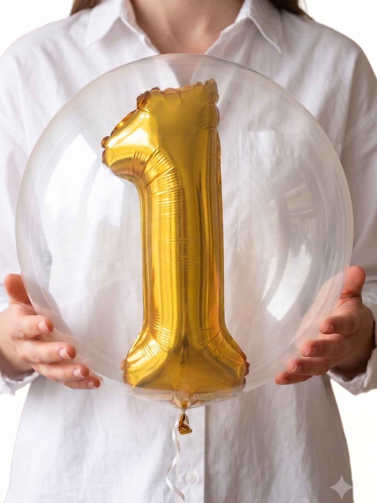 Number in Balloon (Gold)