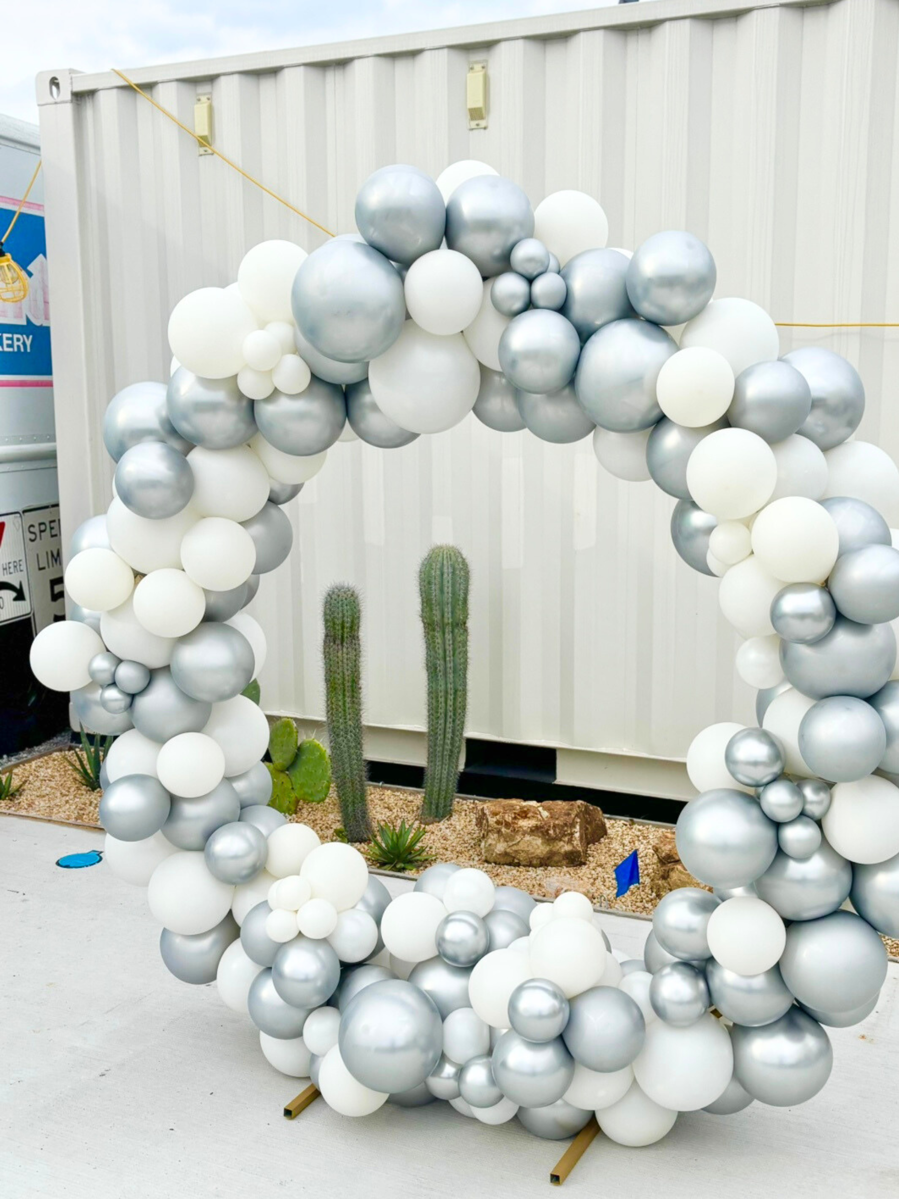 リングバルーン（ミラーシルバー/ホワイト）