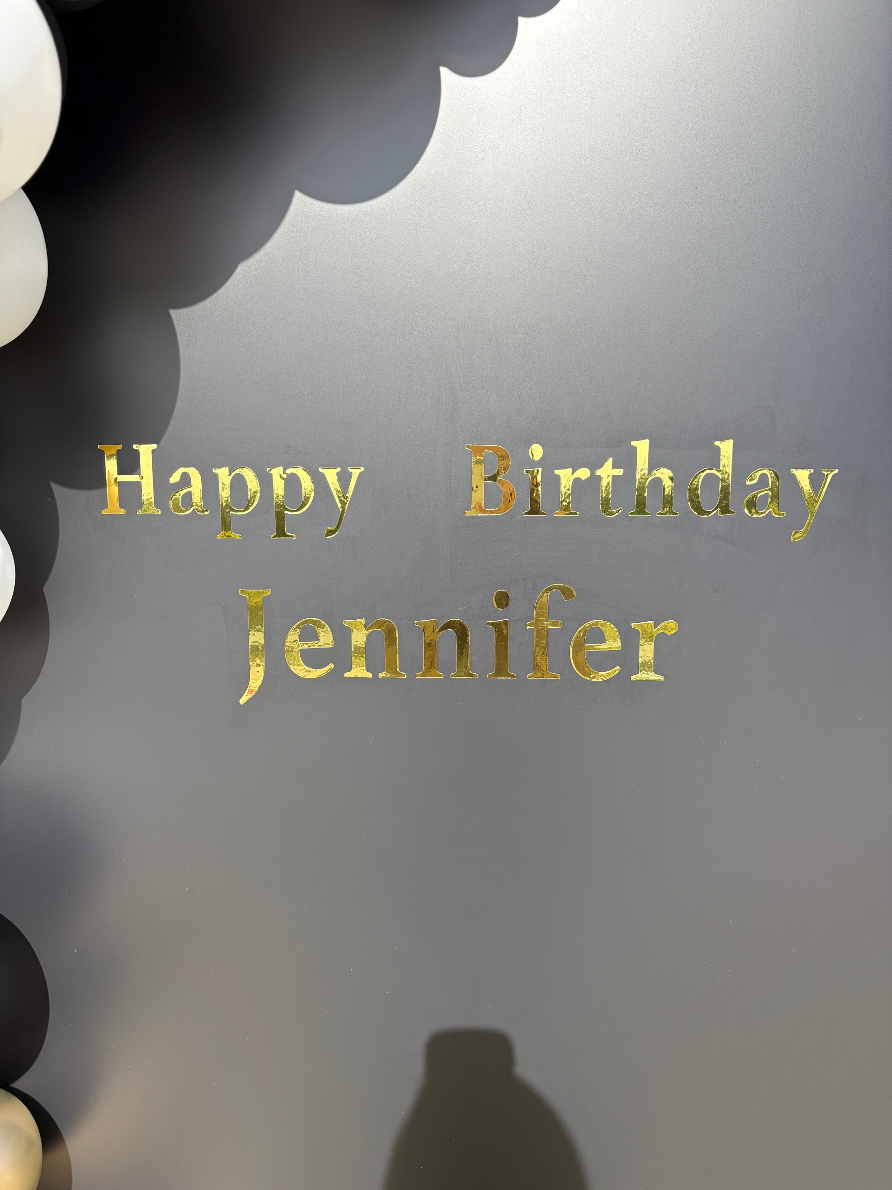 バックドロップ＋バルーンガーランド (ブラック/ゴールド)