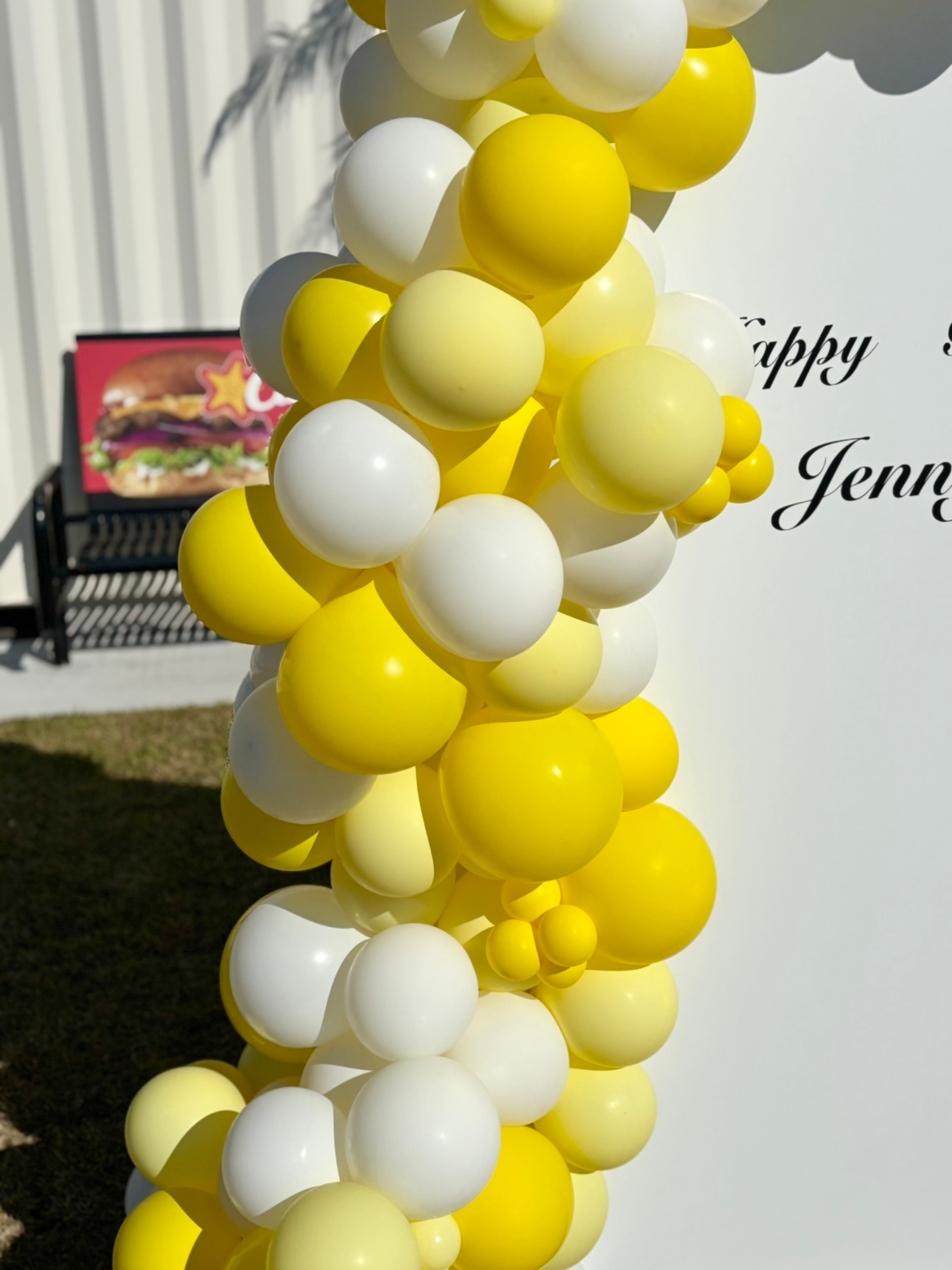 バックドロップ＋バルーンガーランド (マカロンイエロー)