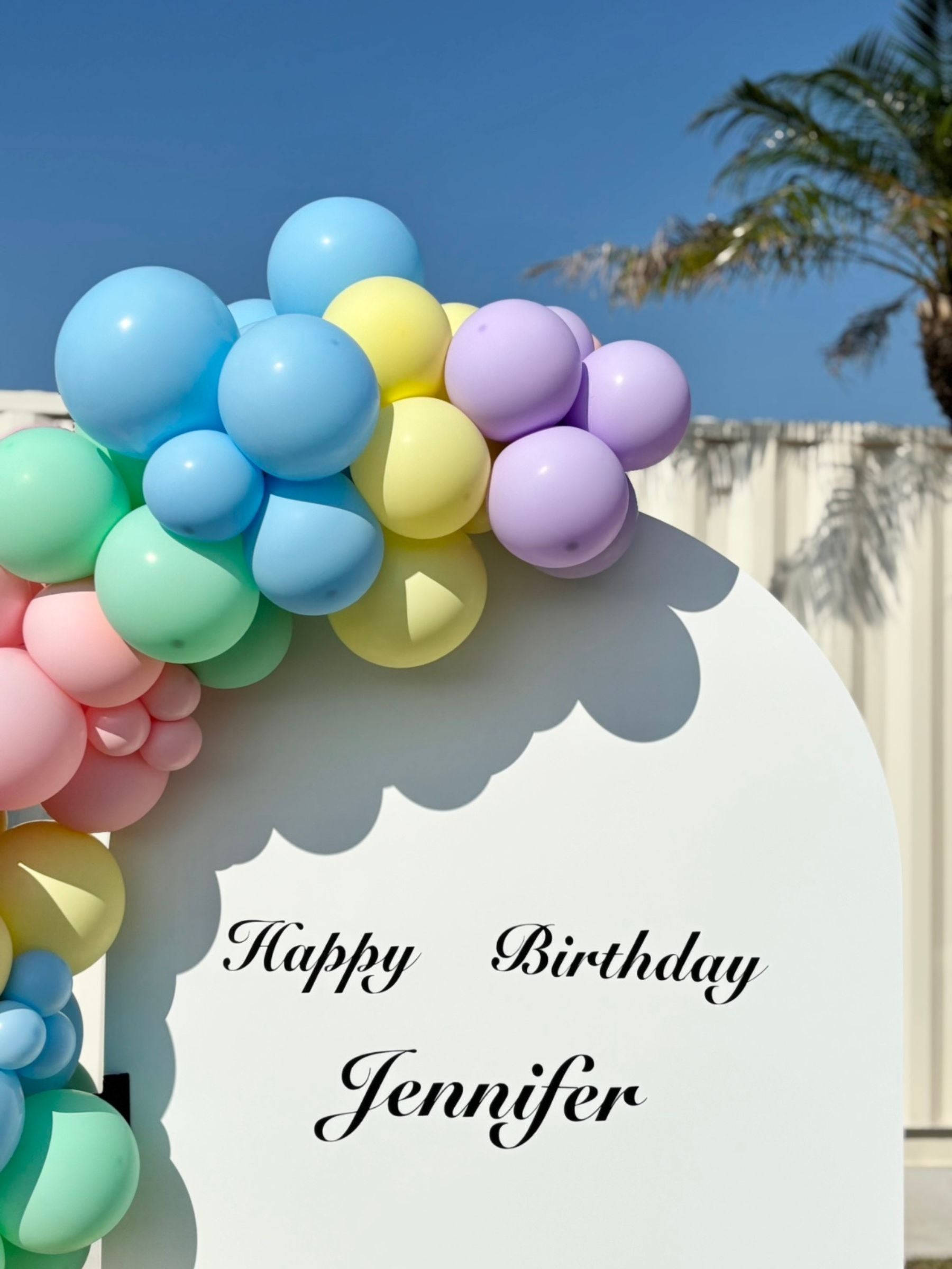 バックドロップ＋バルーンガーランド (パステル)