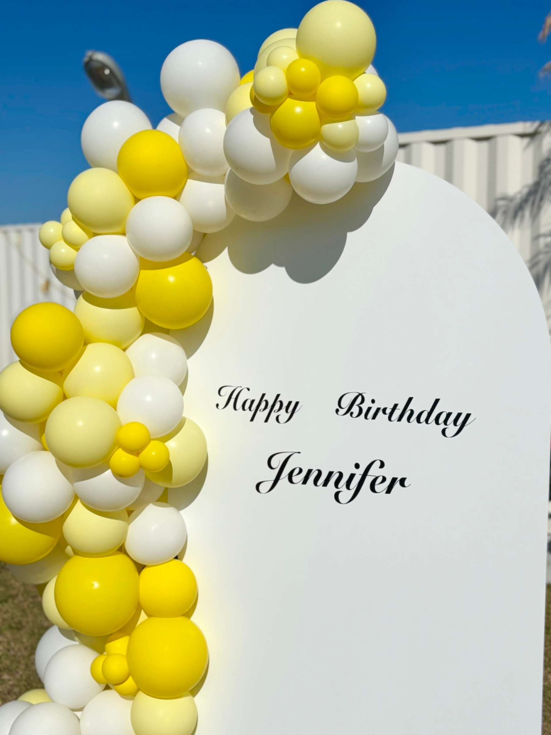 バックドロップ＋バルーンガーランド (マカロンイエロー)